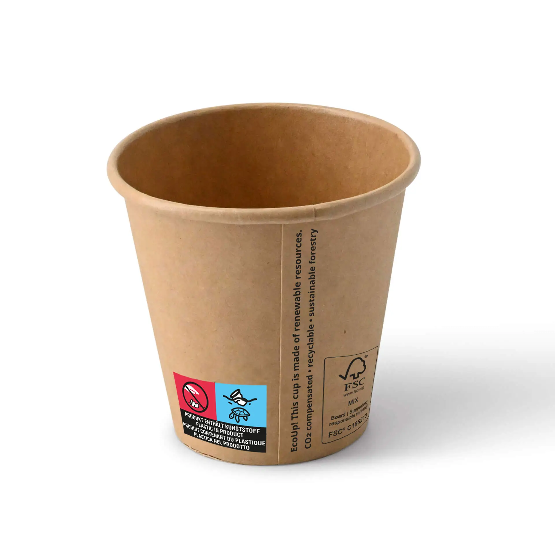 6 oz Paper cups (coated), Ø 80 mm, brown 6 oz Paper cups (coated), Ø 80 mm, brown
