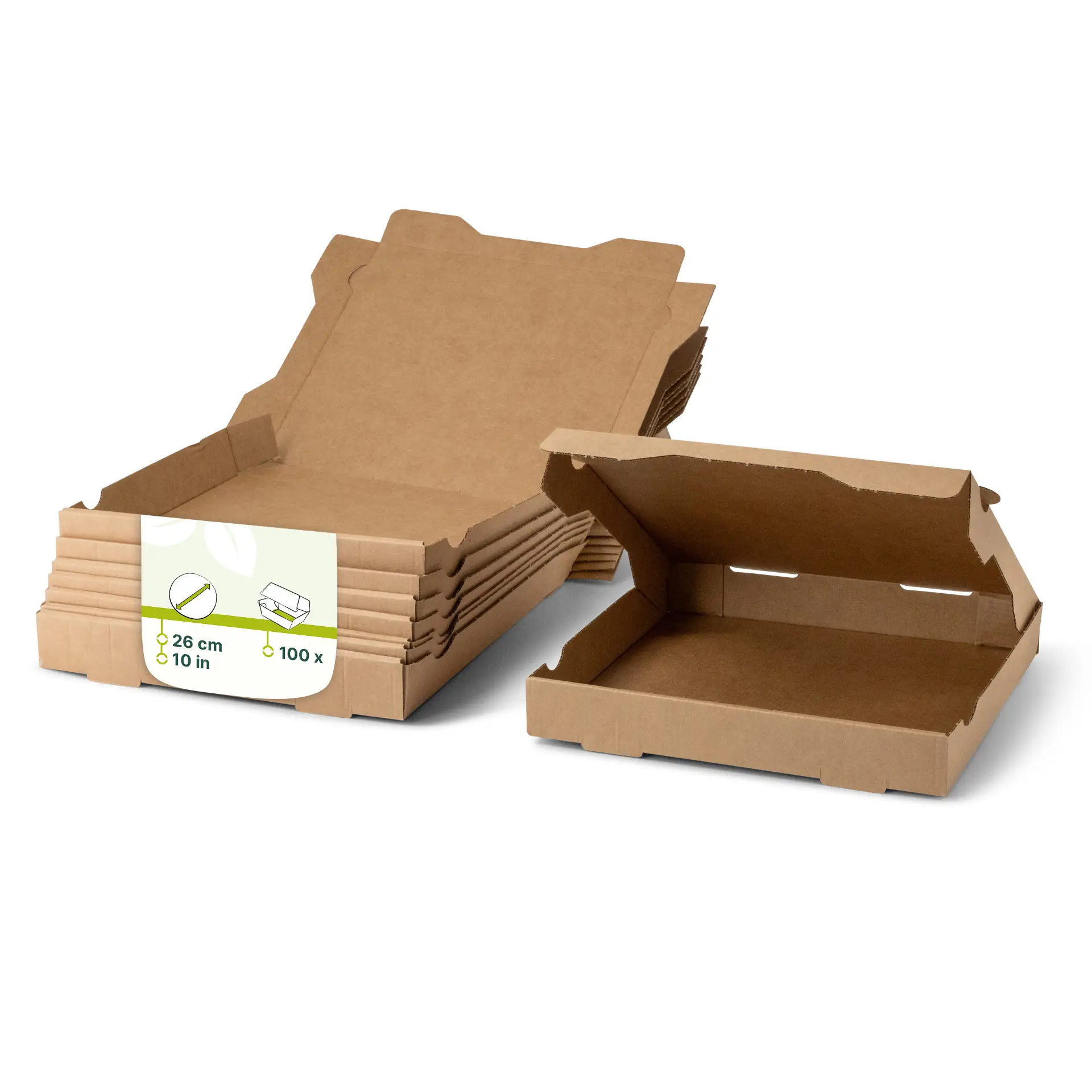 Pizza box Ø 26 cm, kraft dfc08531-pizzakartons-26-cm-braun
