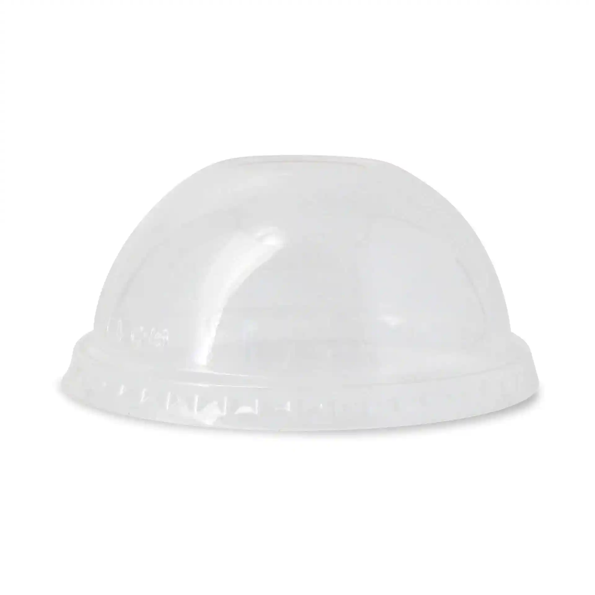 Transparent PLA dome lid with a straw hole, measuring 96 mm in diameter and 44 mm in height.