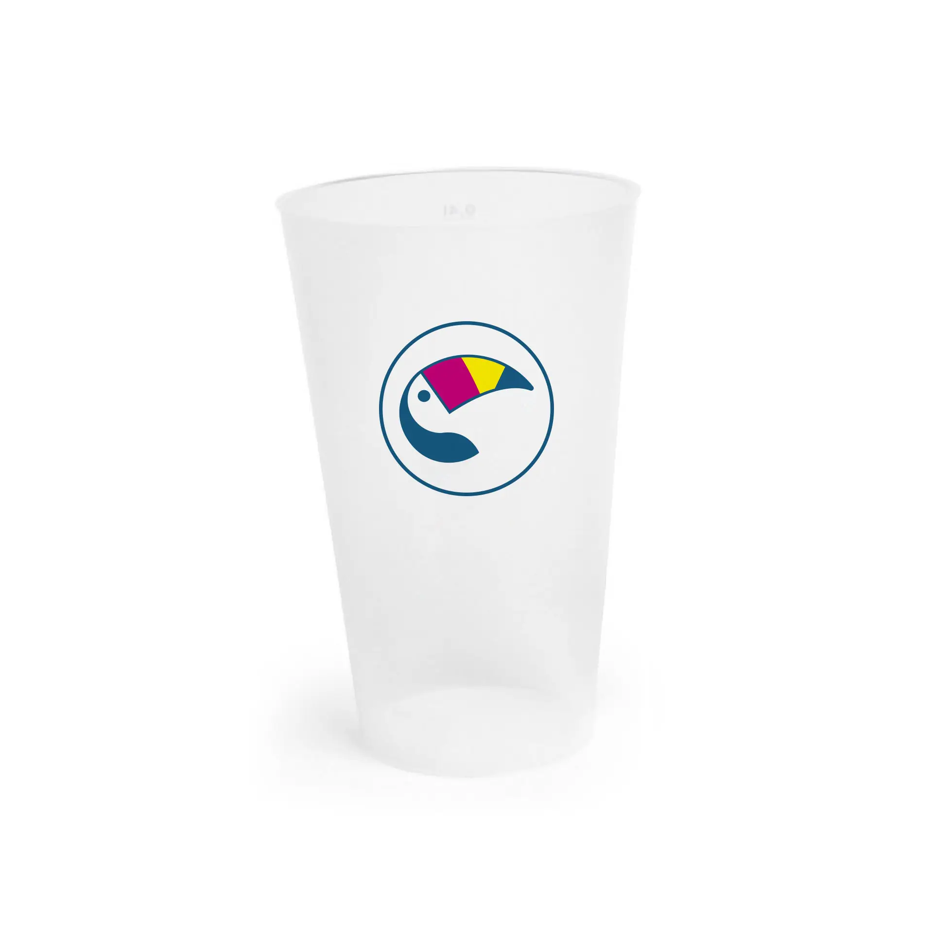 Reusable cup with logo 400 ml, digital print, full-surface