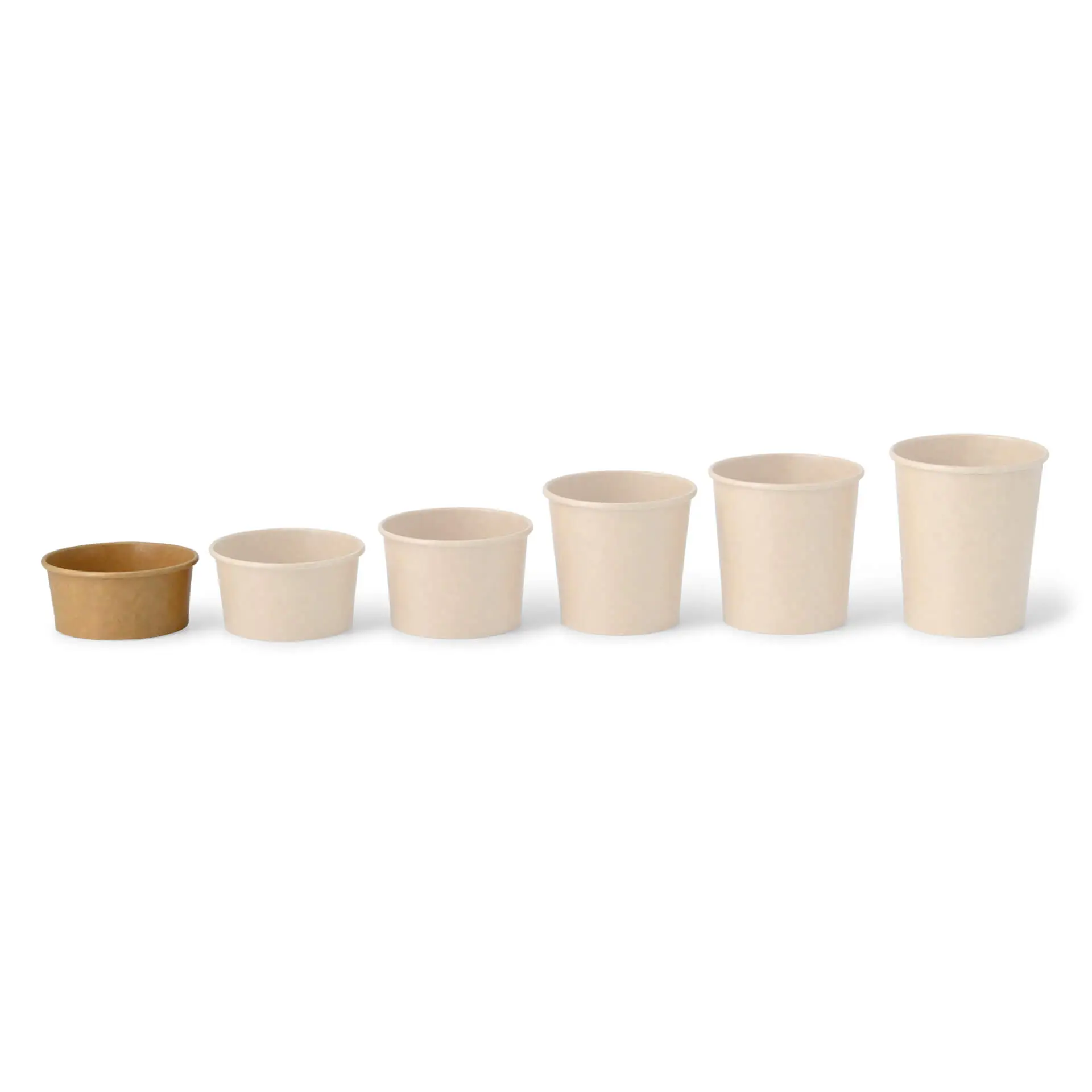 4 oz, max. 6 oz Paper Ice Cream Cups XS, Ø 92 mm, brown
