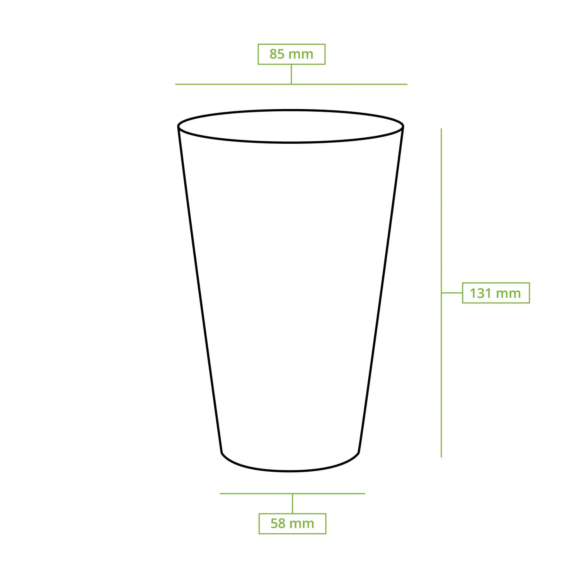 14 oz, Reusable cup, Ø 85 mm, PP, transparent