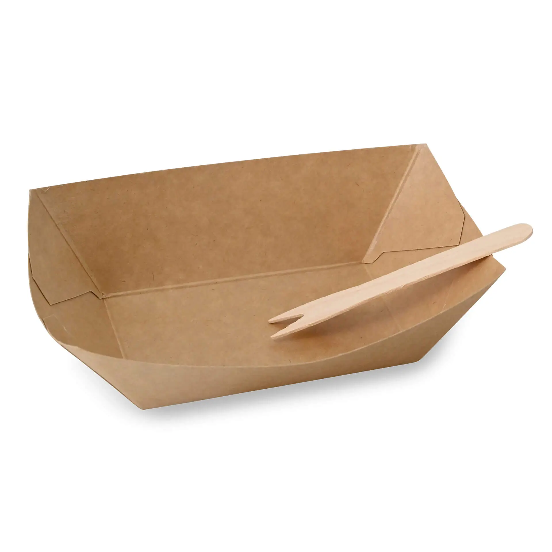 Cardboard Snack Tray 200 ml, 13 x 10 x 3 cm, brown
