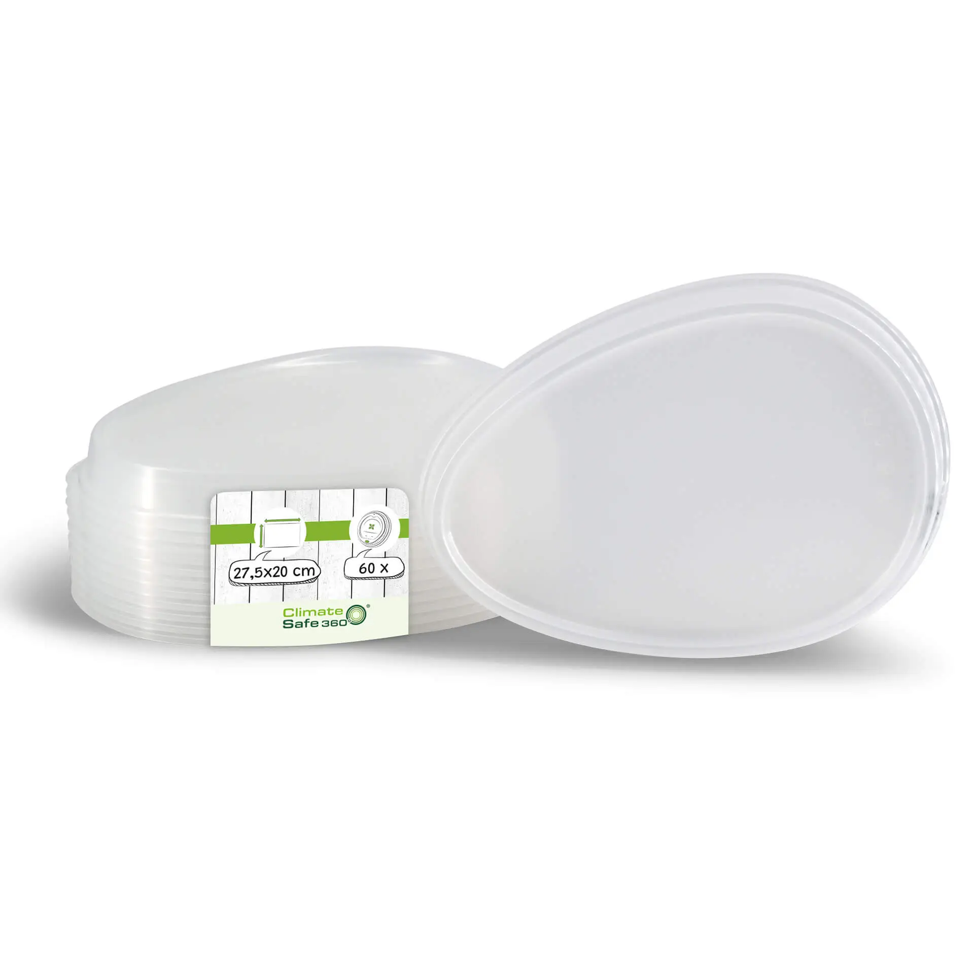 Reusable lids "merways Plate"  27.5 x 20 x 3 cm, PP, transparent dfc00851-mehrwegdeckel-merways-plate-275-x-20-x-3-cm-pp-transparent