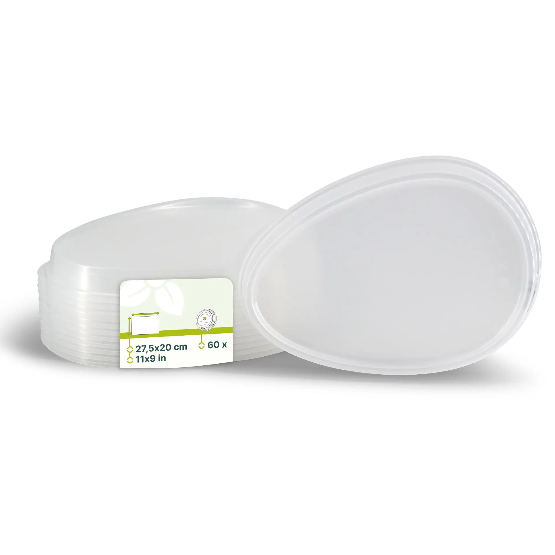 Reusable lids "merways Plate"  27.5 x 20 x 3 cm, PP, transparent Reusable lids "merways Plate"  27.5 x 20 x 3 cm, PP, transparent