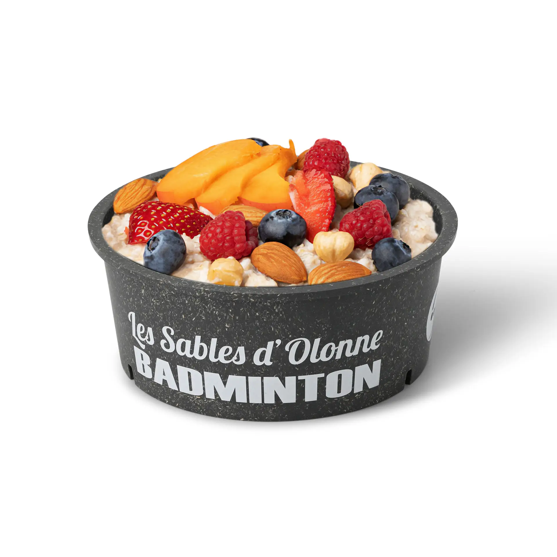 Reusable bowl printed, 650 ml, grey