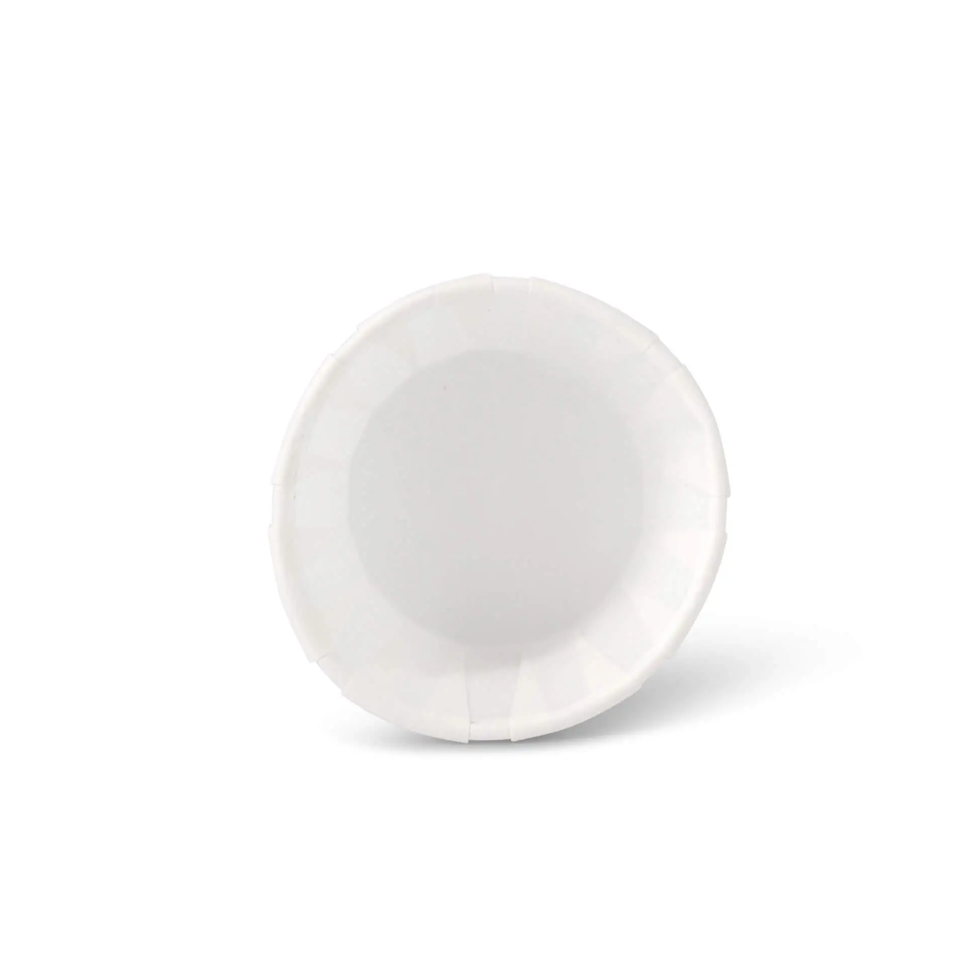 White paper cup with a diameter of 52 mm and height of 30 mm, designed for dips and small portions.