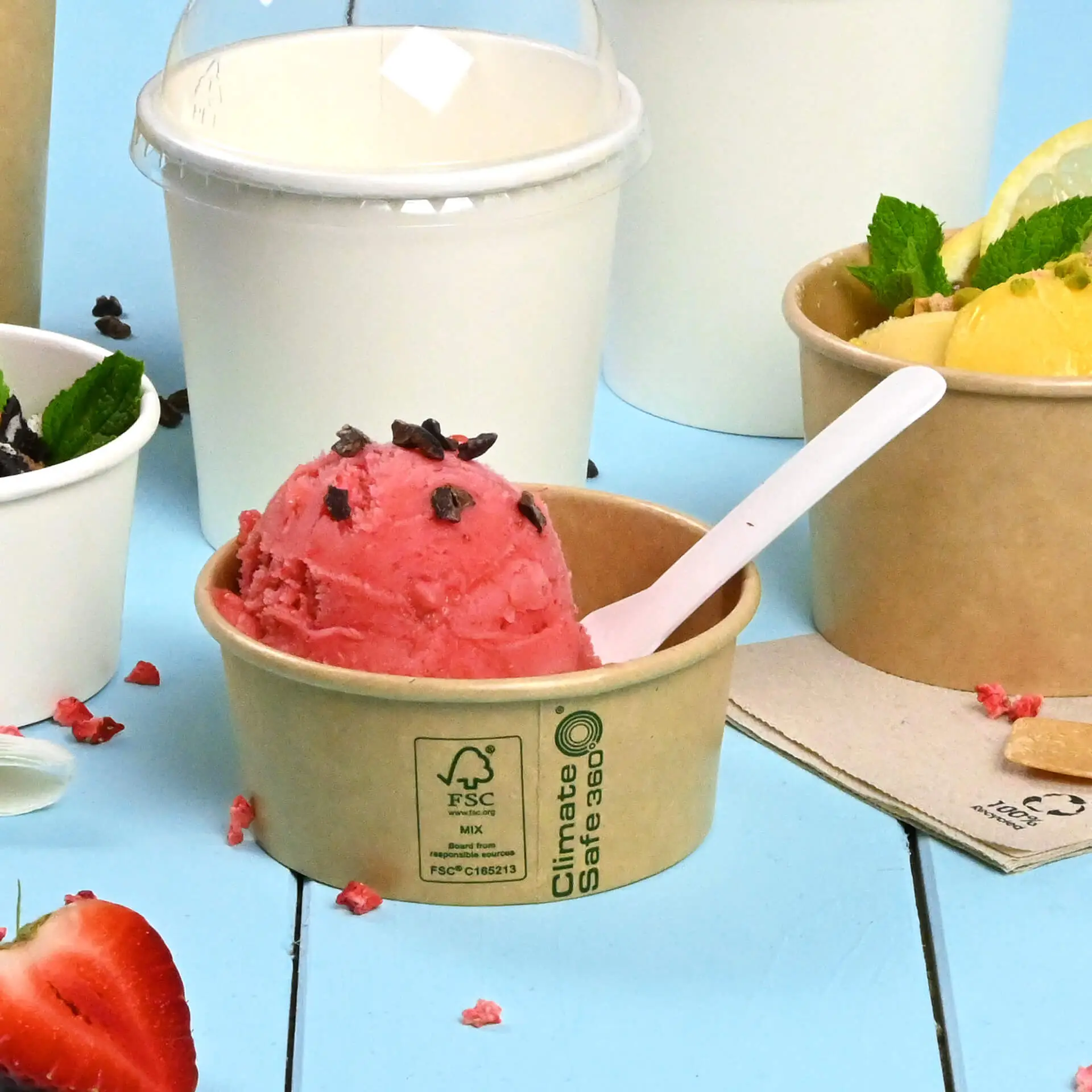 4 oz, max. 6 oz Paper Ice Cream Cups XS, Ø 92 mm, brown dfc069511-eisbecher-aus-pappe-xs-100-ml-max-180-ml-92-mm-braun-6