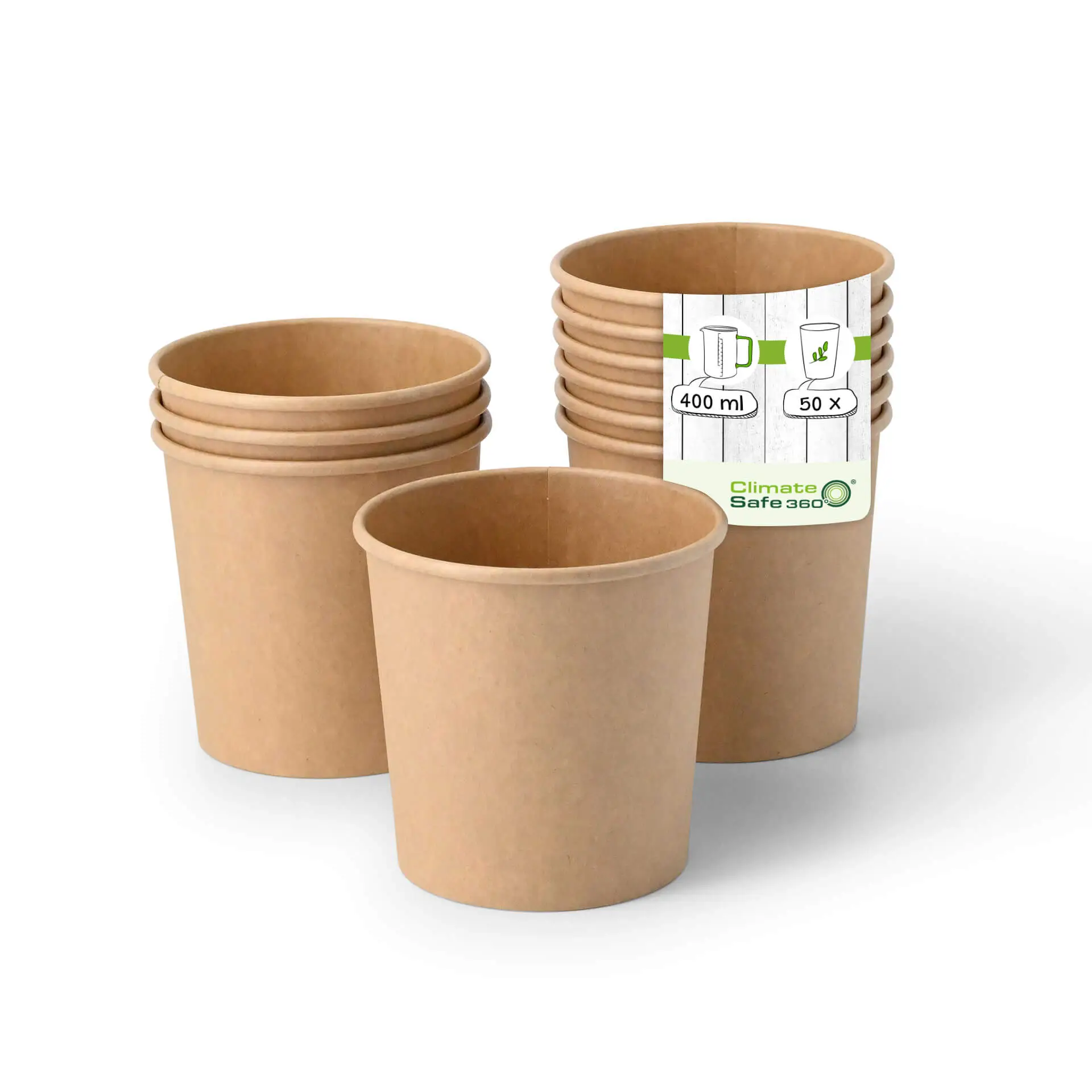 12 oz, max. 14 oz Paper Ice Cream Tubs XL, Ø 92 mm, brown