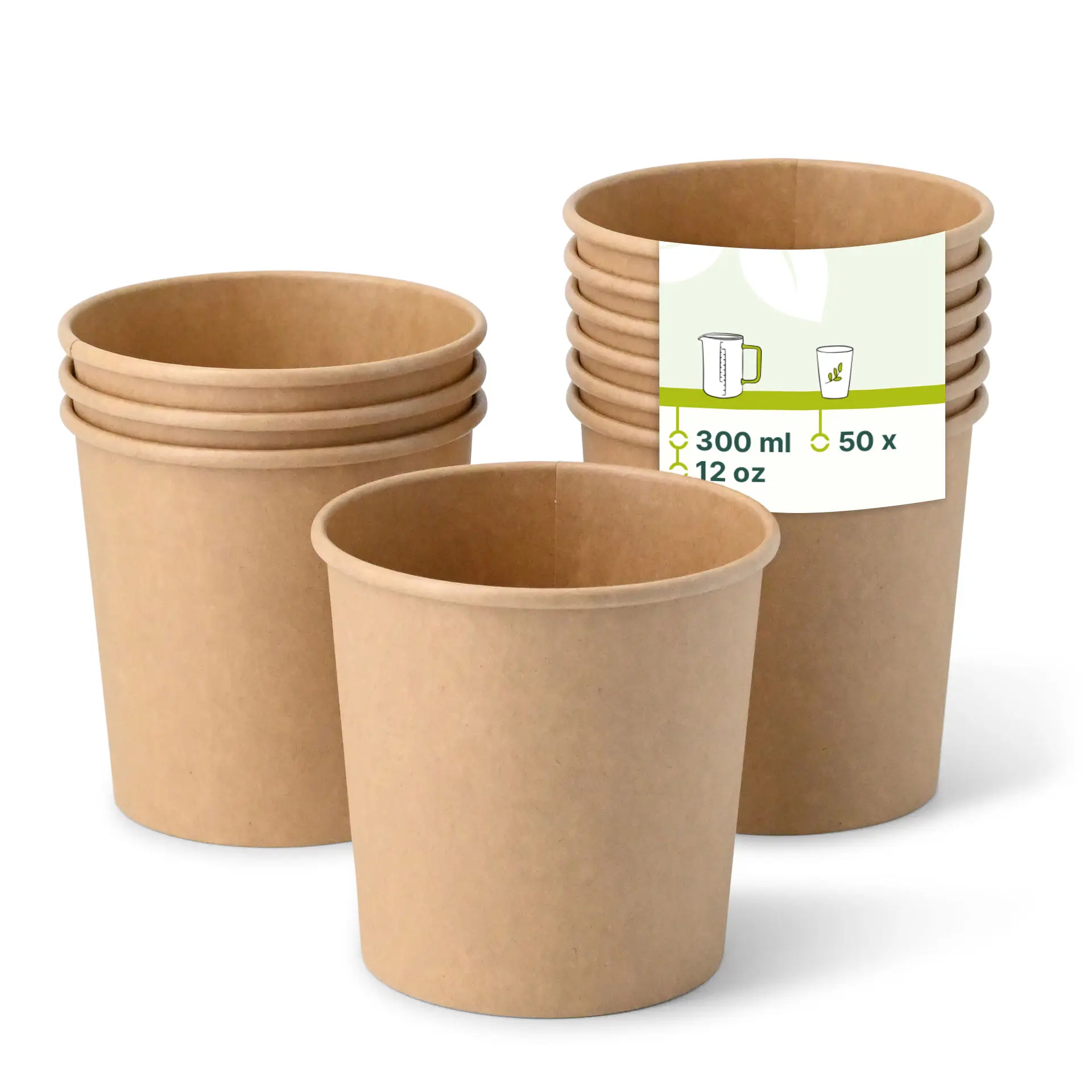 12 oz, max. 14 oz Paper Ice Cream Tubs XL, Ø 92 mm, brown 12 oz, max. 14 oz Paper Ice Cream Tubs XL, Ø 92 mm, brown