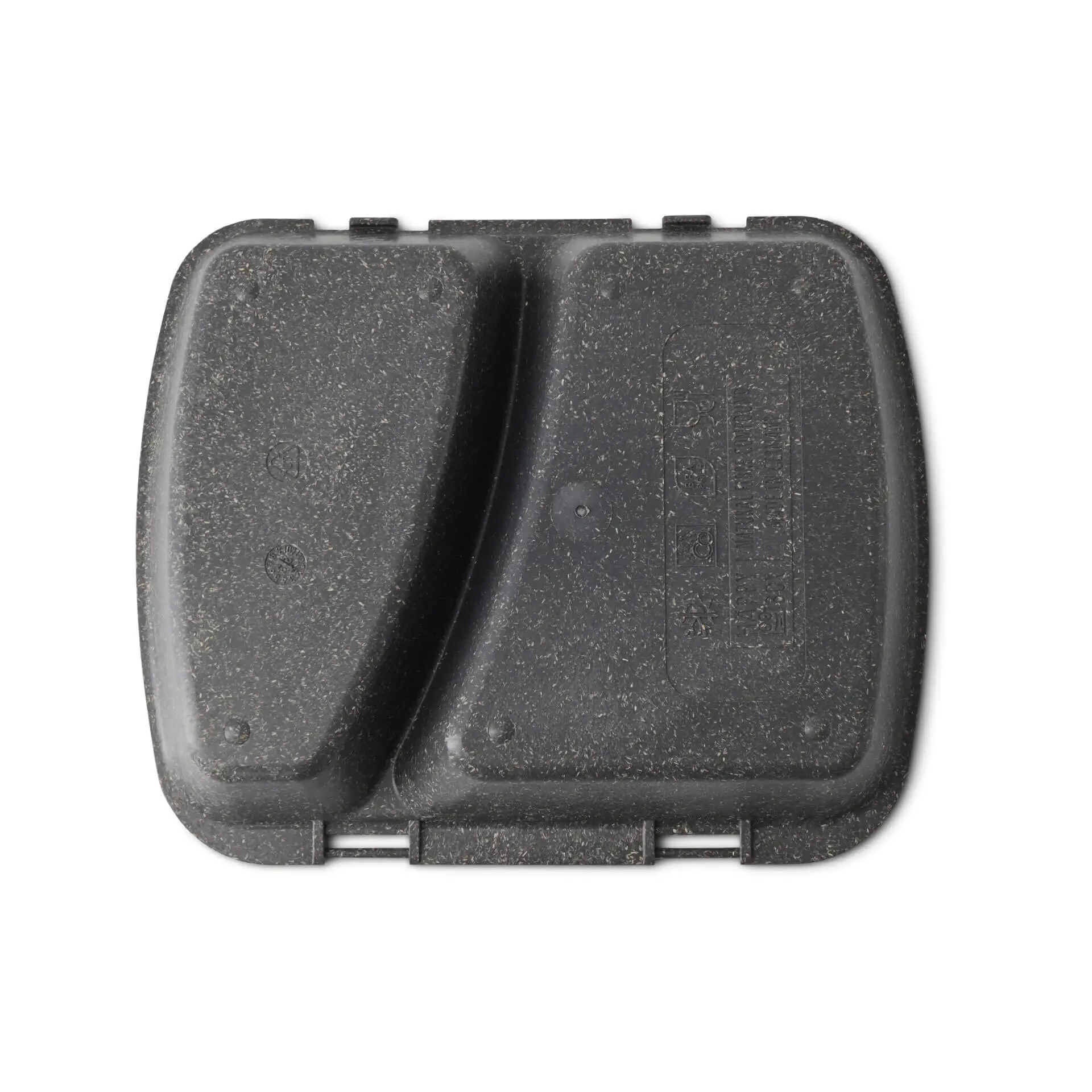 Reusable meal container "merways Box" 24.5 x 20 x 4.5 cm, 2 compartments, HP4/2, pepper / grey dfc008521-mehrweg-menuebehaelter-merways-box-245-x-20-x-45-cm-2-kammern-hp42-pfeffer-grau-3