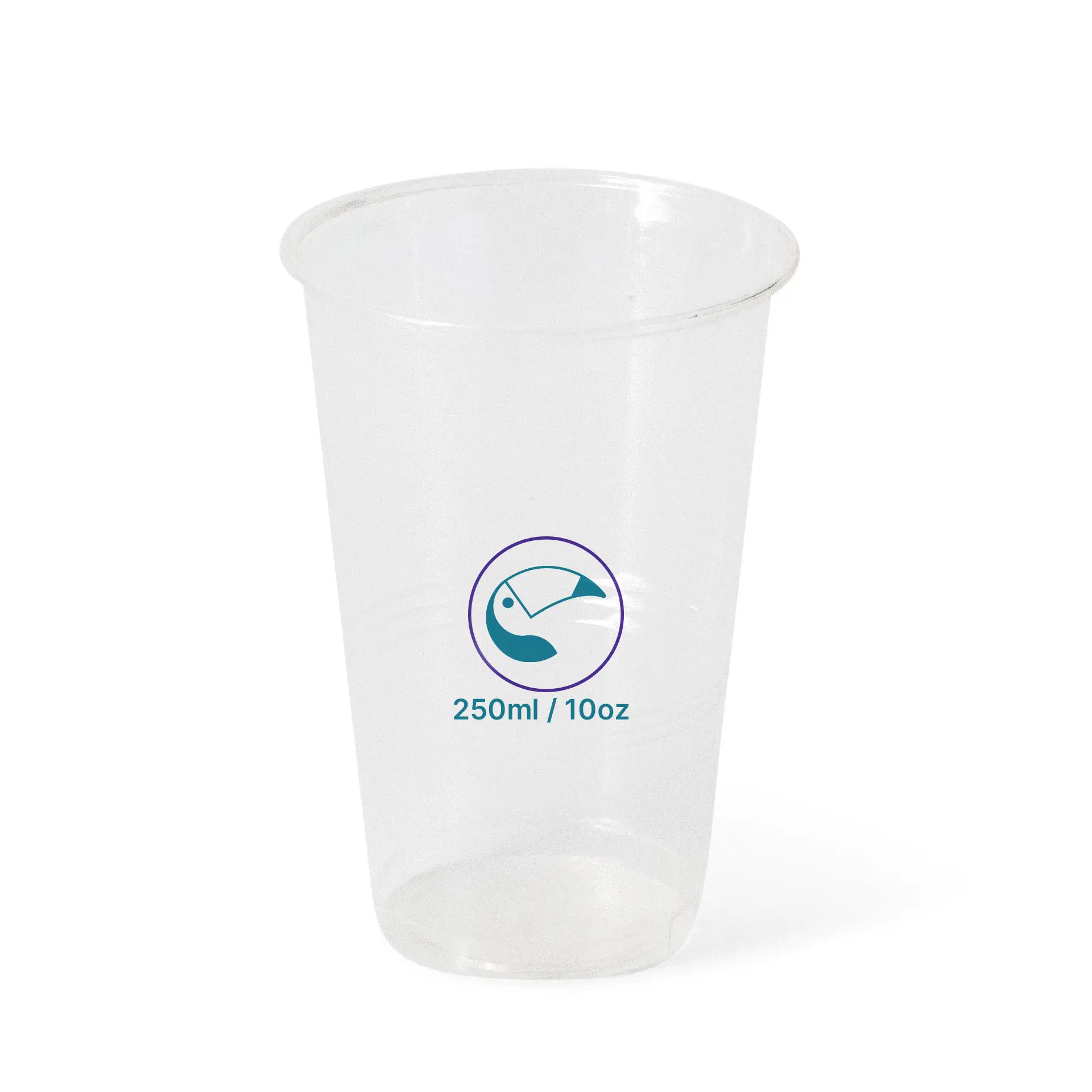 10 oz rPET custom printed cups, clear
