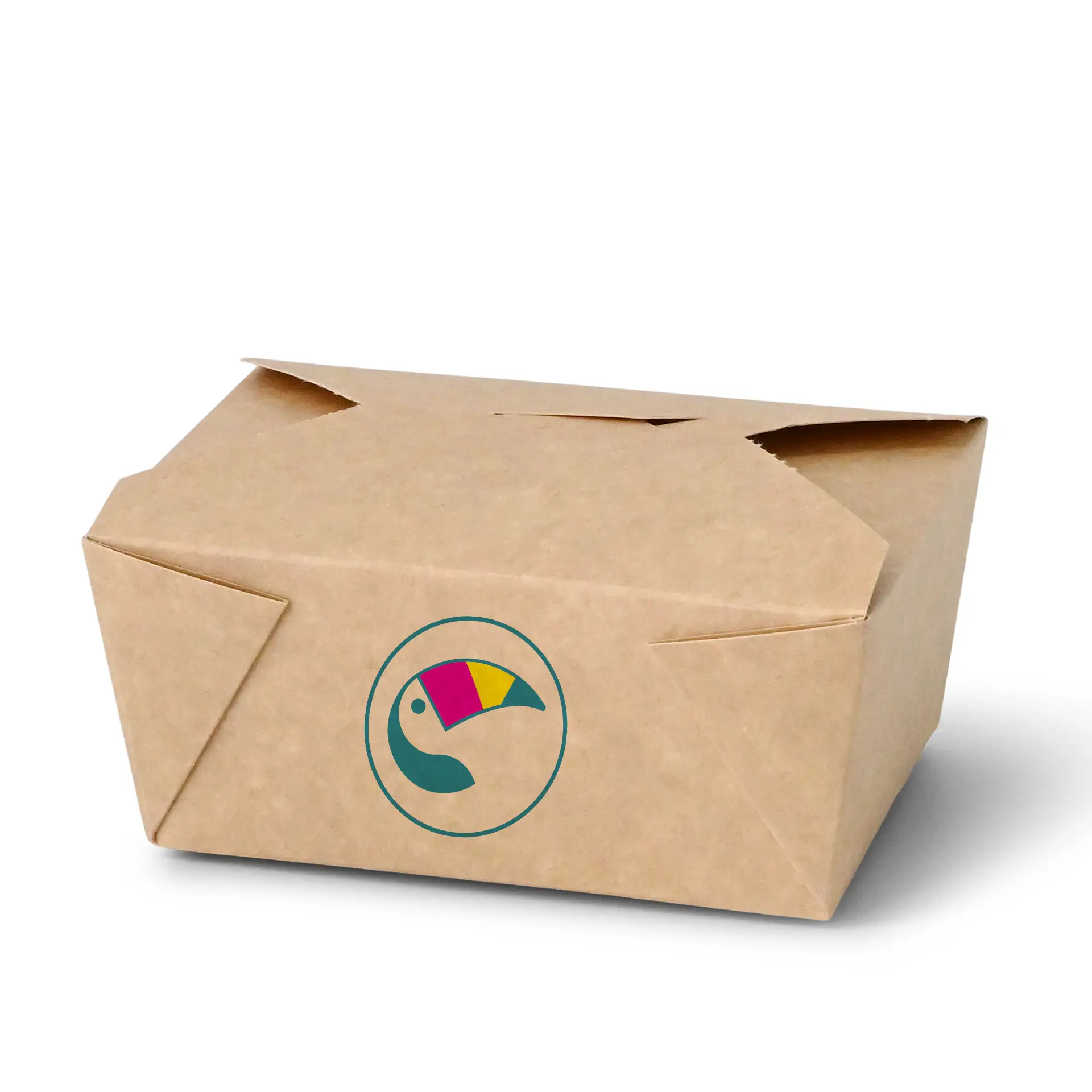 Custom printed takeaway box, 1200 ml, PE-coated