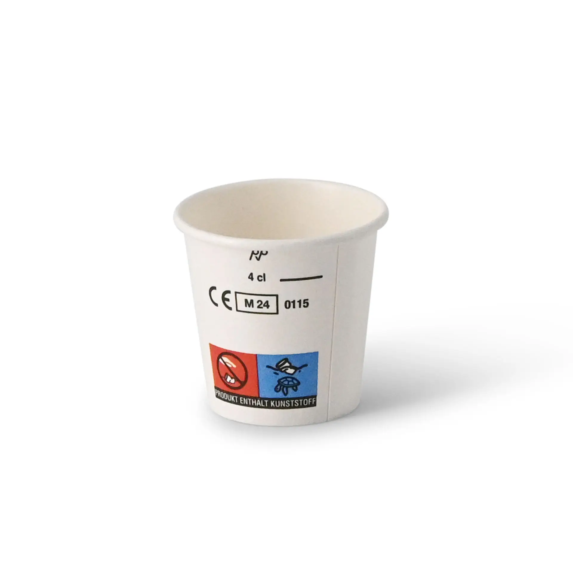 Paper shot cup (coated), 40 ml / 1,5 oz, white