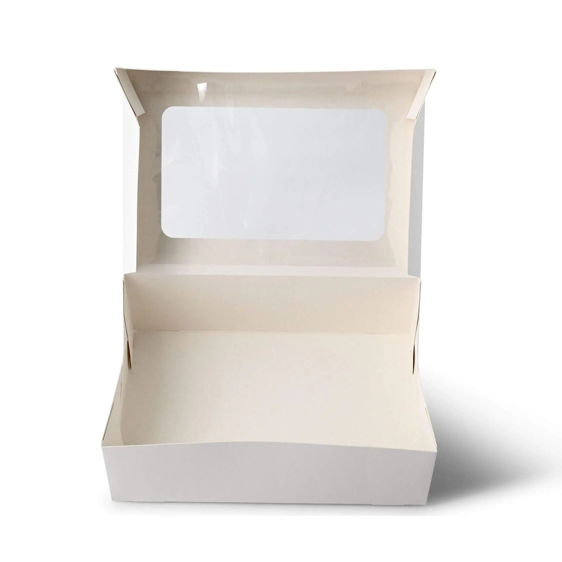 Cupcake boxes (6-pack), cellulose window, white