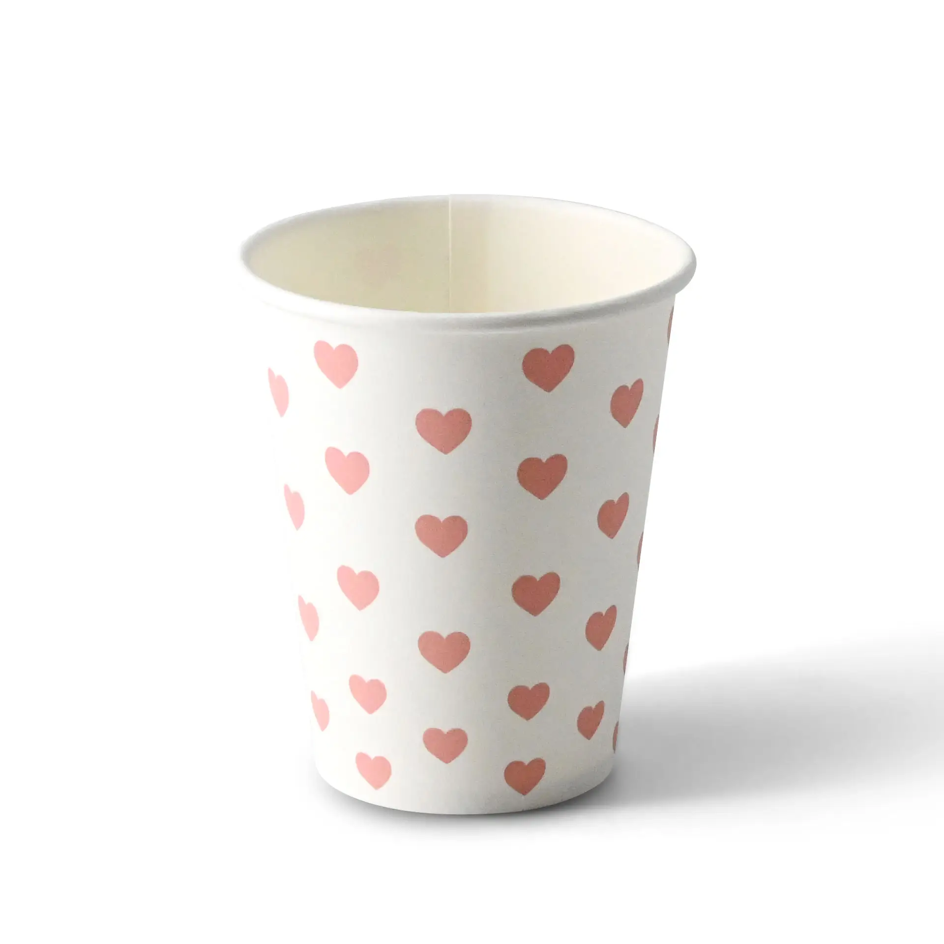 8 oz Paper cup printed with "Hearts" (coated), Ø 80 mm, white con10032-01-1-pappbecher-bedruckt-hearts-beschichtet-200-ml-8-oz-80-mm-weiss-2