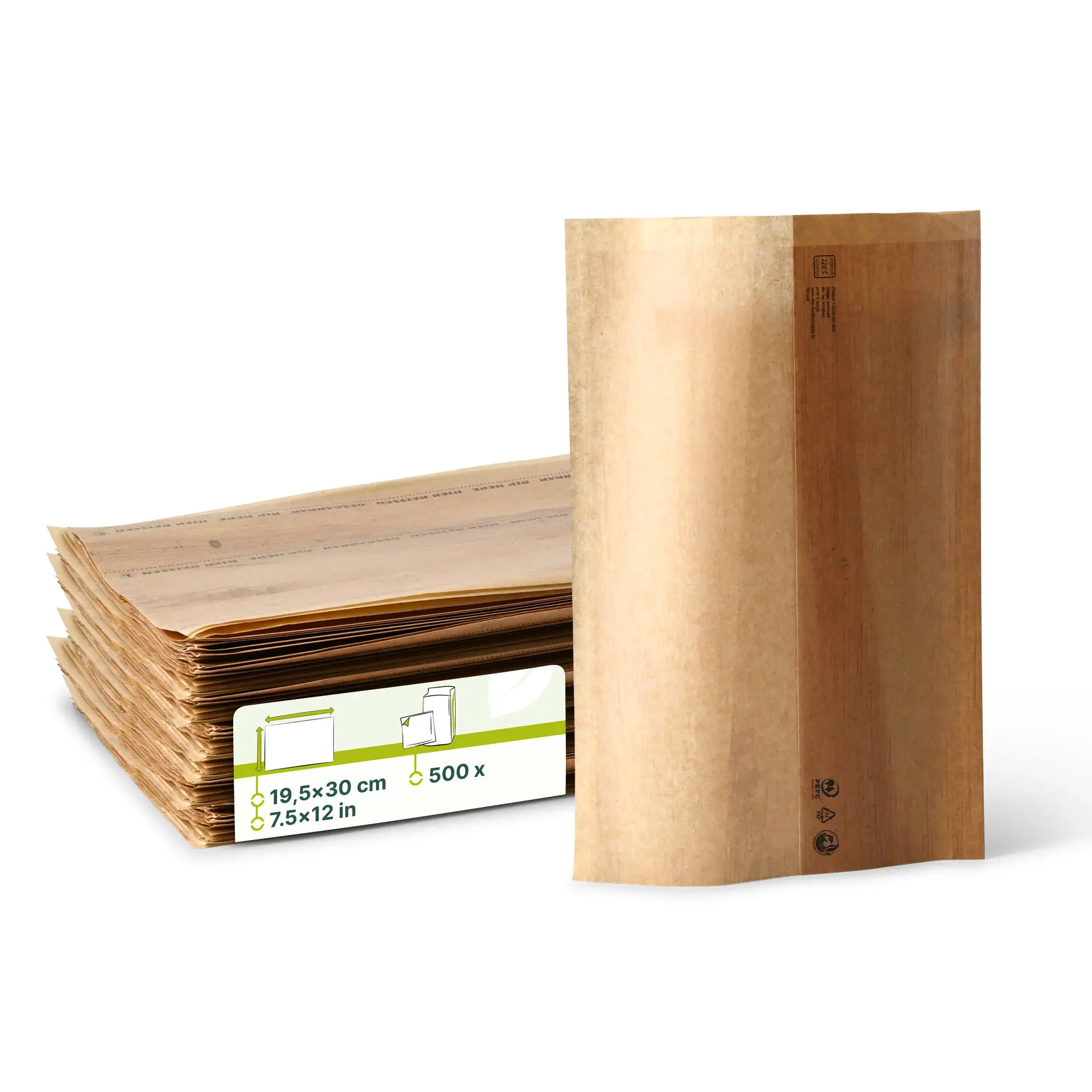 Burrito Bag, kraft, L 19.5 x 30 cm, prefolded Burrito Bag, kraft, L 19.5 x 30 cm, prefolded