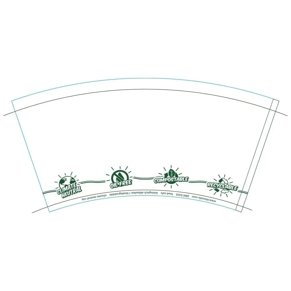 Paper cup 300 ml / 12 oz, Ø 90 mm, single wall, white, PLA-coated