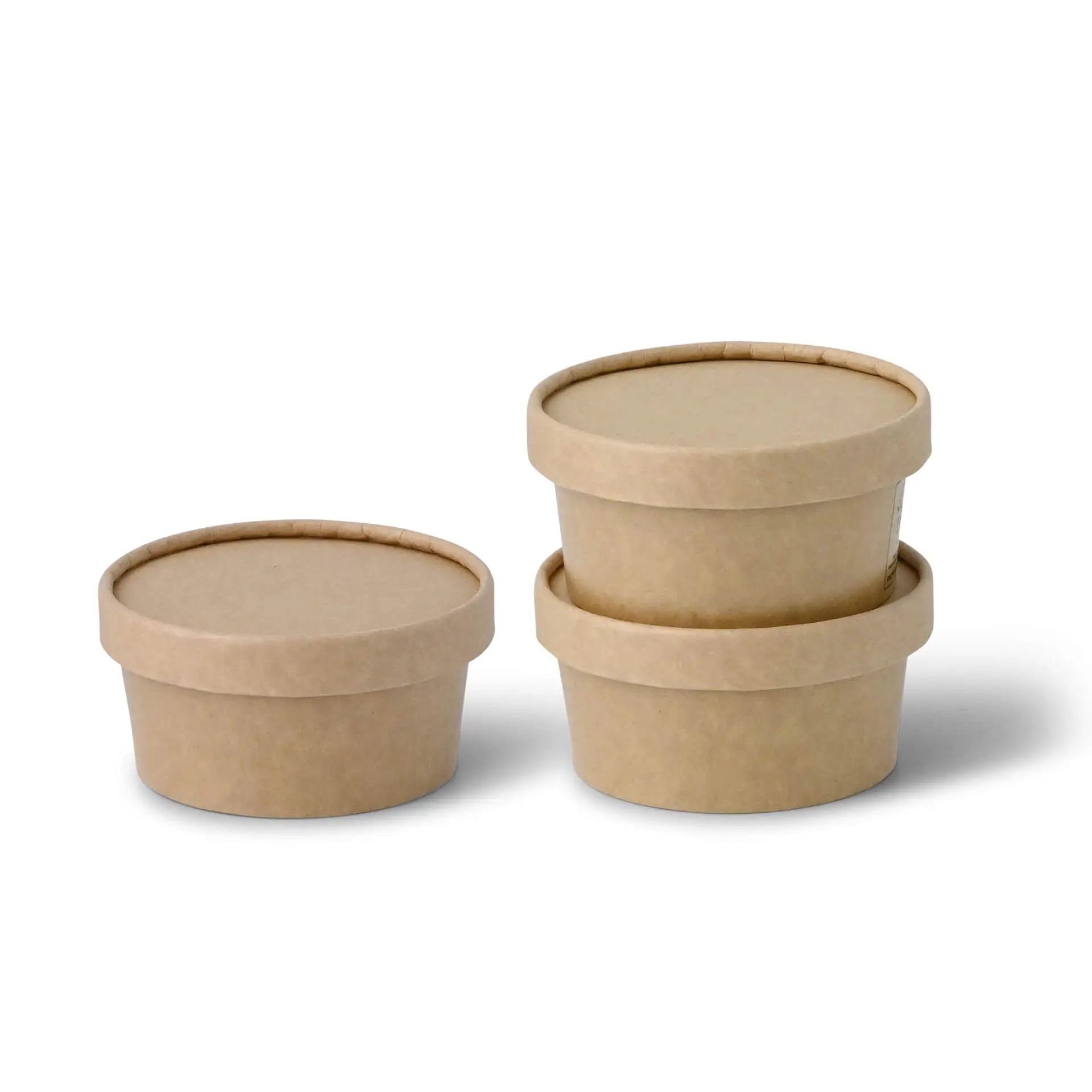 4 oz, max. 6 oz Paper Ice Cream Cups XS, Ø 92 mm, brown