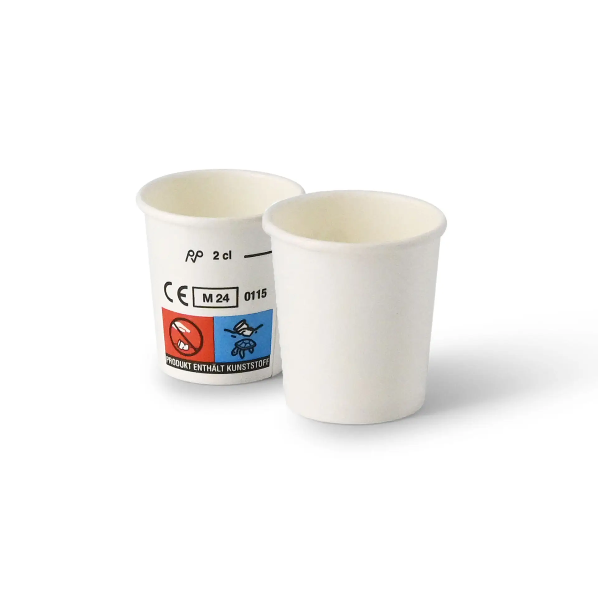 Paper shot cup (coated), 20 ml / 1 oz, white Paper shot cup (coated), 20 ml / 1 oz, white
