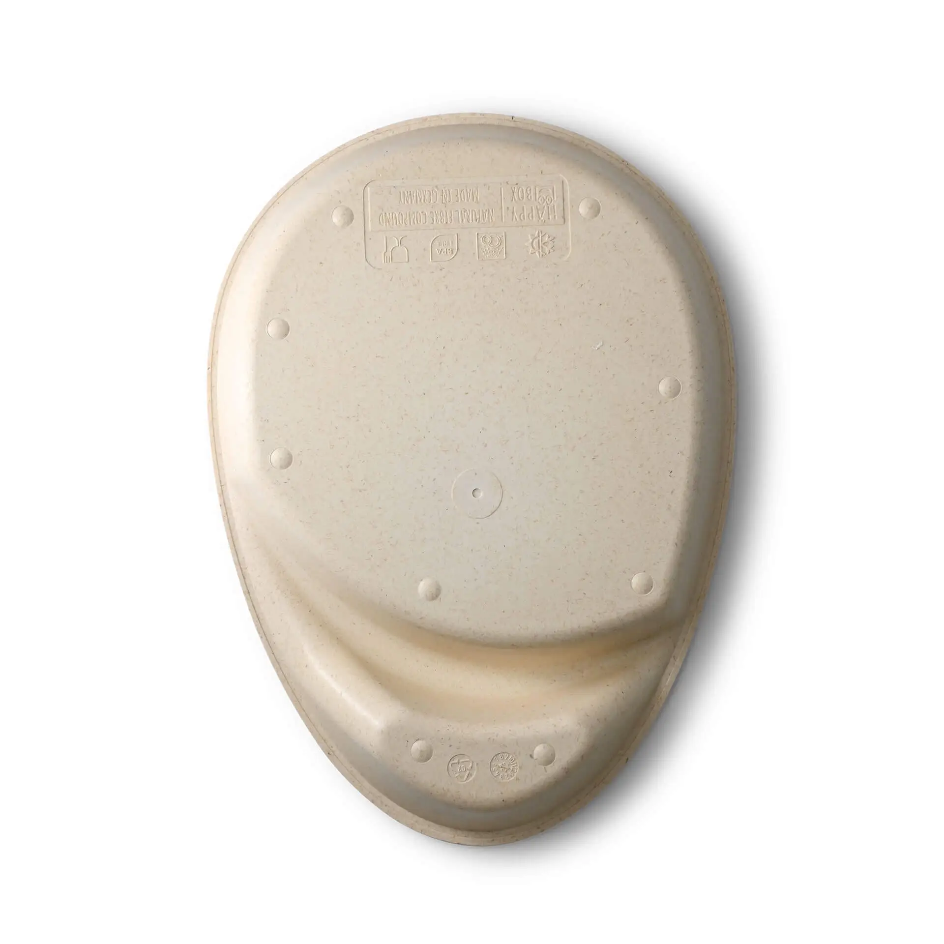 Reusable divided plates "merways Plate" 27.5 × 20 × 3.5 cm, 2 compartments, teardrop, creamy white dfc008481-mehrweg-menue-teller-merways-plate-275-x-20-x-35-cm-2-kammern-tropfenfoermig-cashew-creme-weiss-4