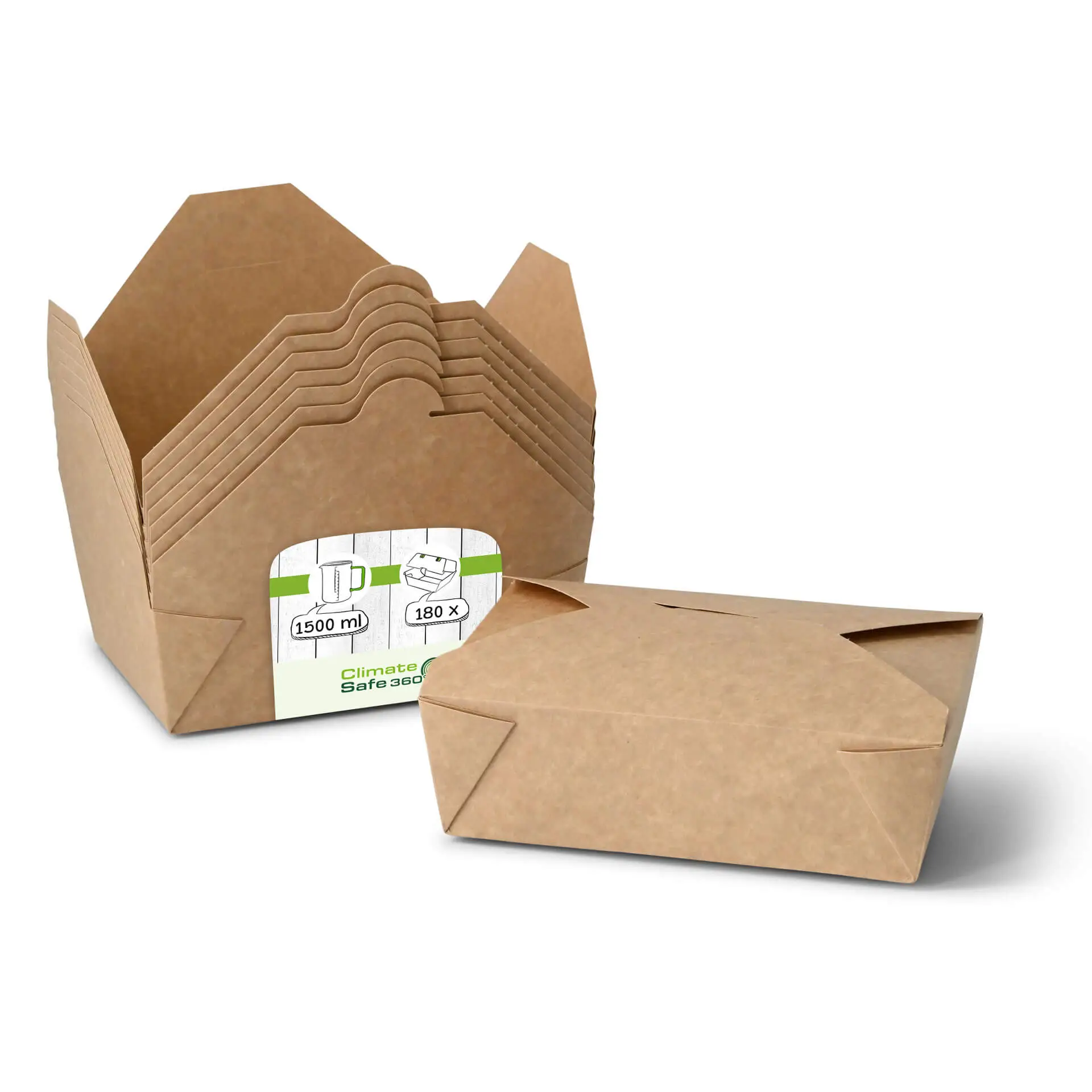 Take-Away Cardboard Boxes 1500 ml, brown
