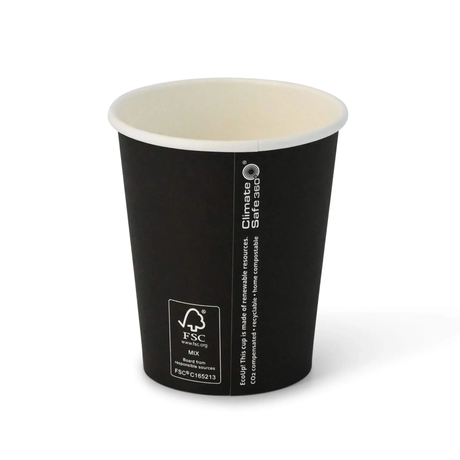 8 oz Paper cups single wall, Ø 80 mm, black dhd045271-pappbecher-200-ml-8-oz-80-mm-schwarz-2