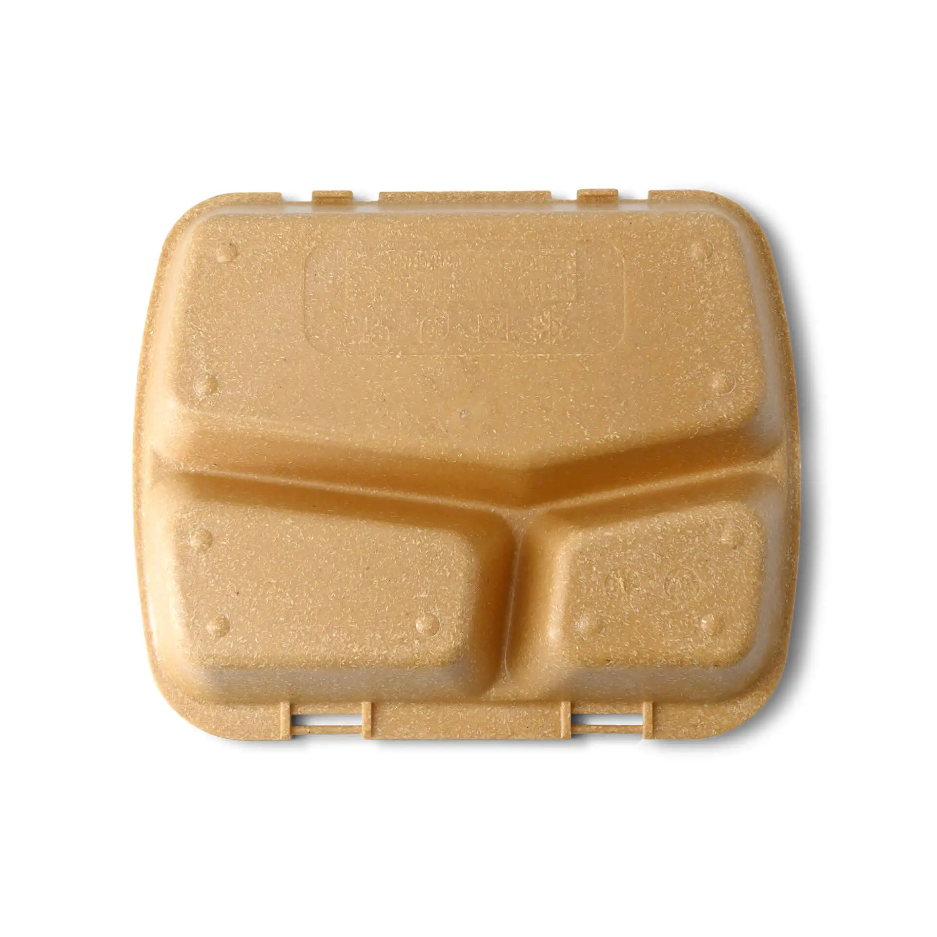 | 2 FOR 1 | Reusable meal container "merways Box" 24.5 x 20 x 4.5 cm, 2 compartments, HP4/2, caramel / brown