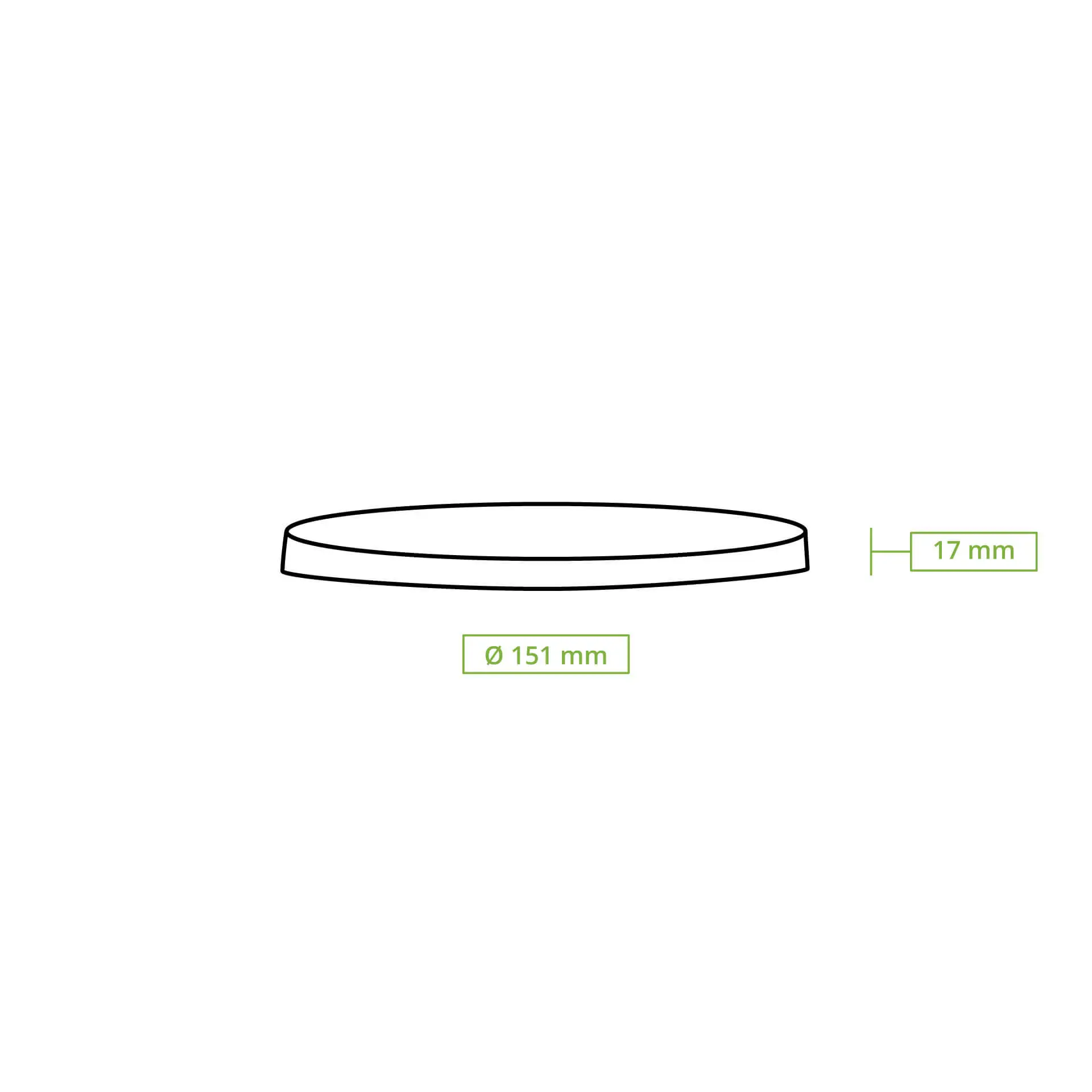 Cardboard-lids (eco-friendly coating) Ø 150 mm, brown