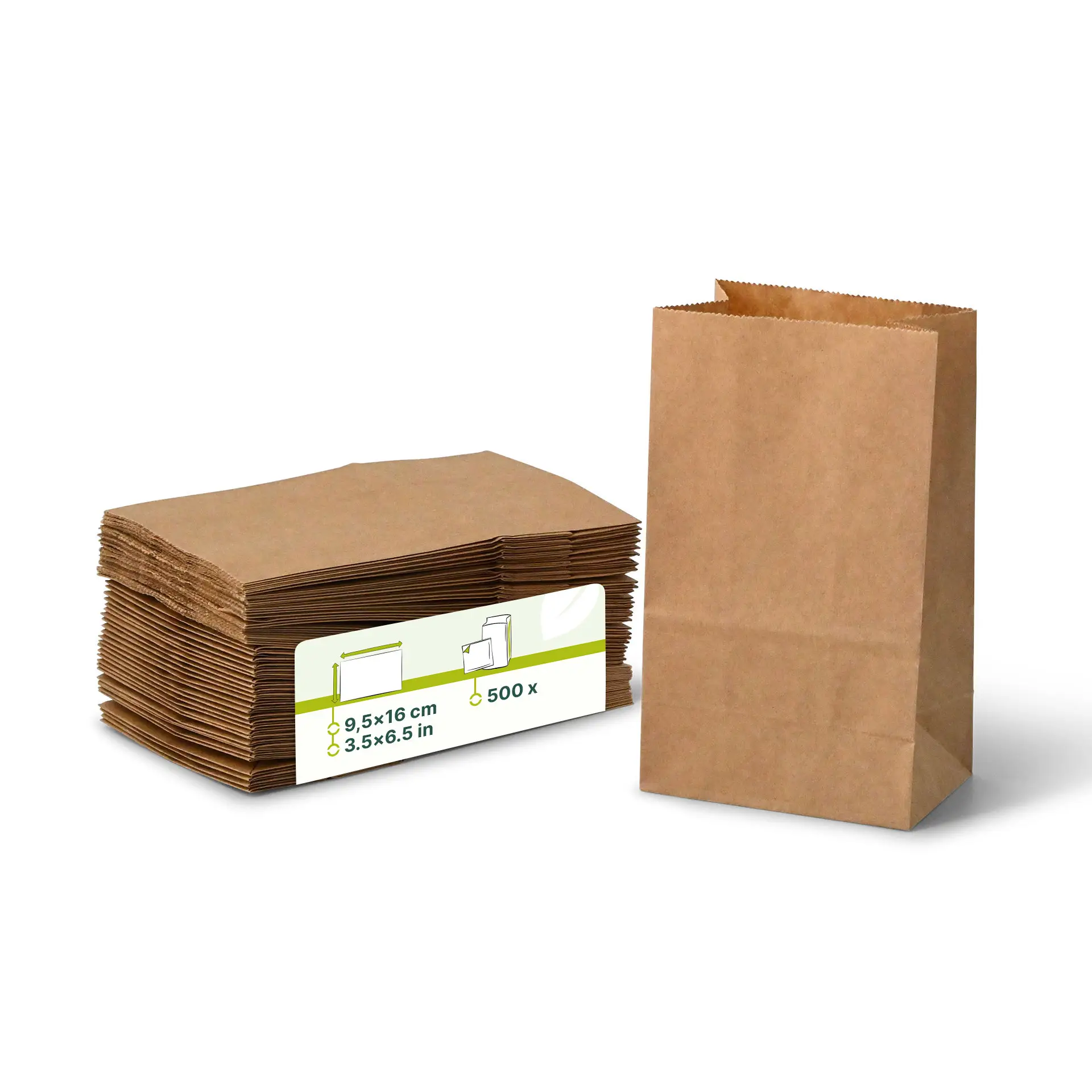 Block bottom-bags S, 9,5 x 6 x 16 cm, brown, kraft paper Block bottom-bags S, 9,5 x 6 x 16 cm, brown, kraft paper