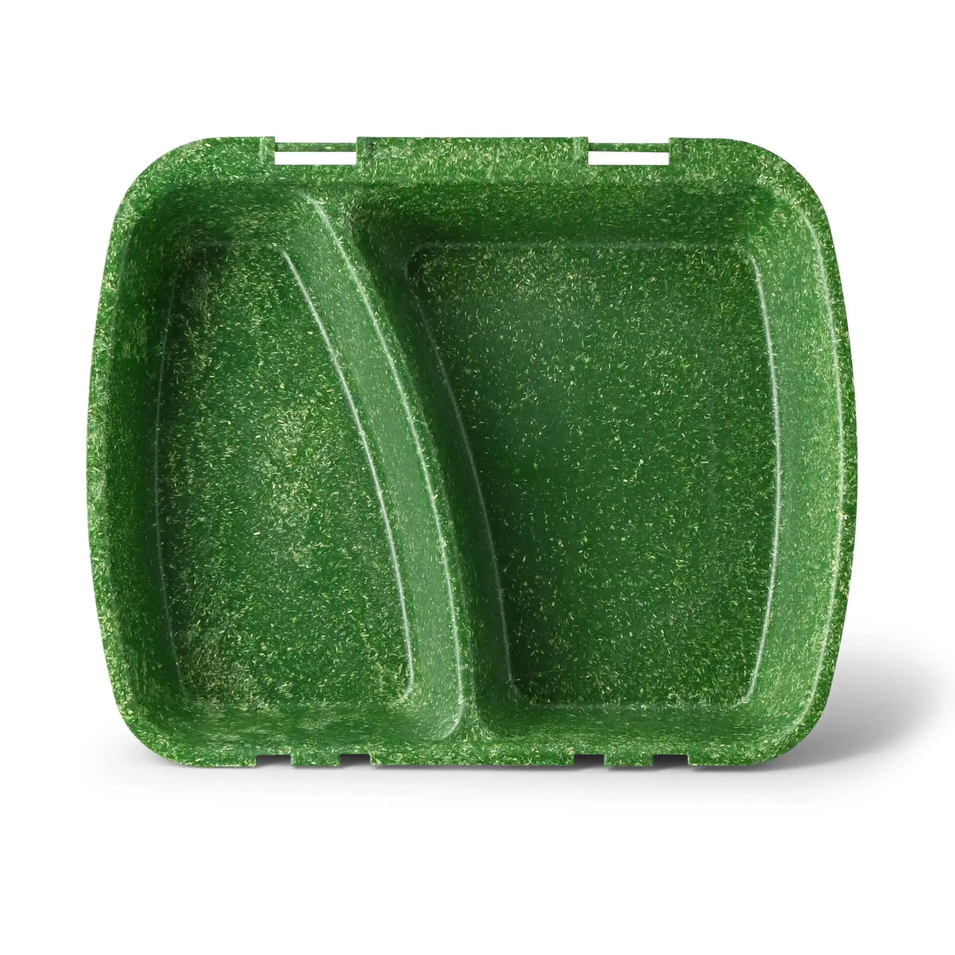 | 2 FOR 1 | Reusable meal containers "merways Box" 24.5 x 20 x 4.5 cm, 2 compartments, HP4/2, spinach / dark green