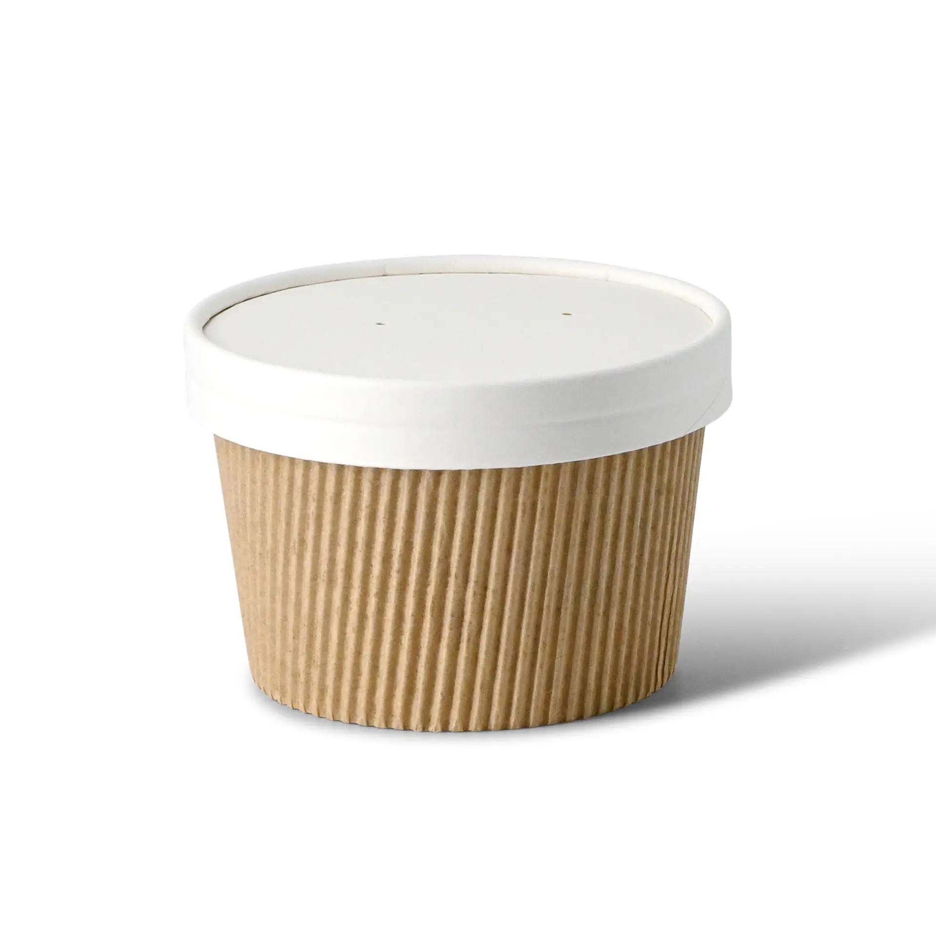 Cardboard membrane lids (eco-friendly coating) Ø 116 mm, white