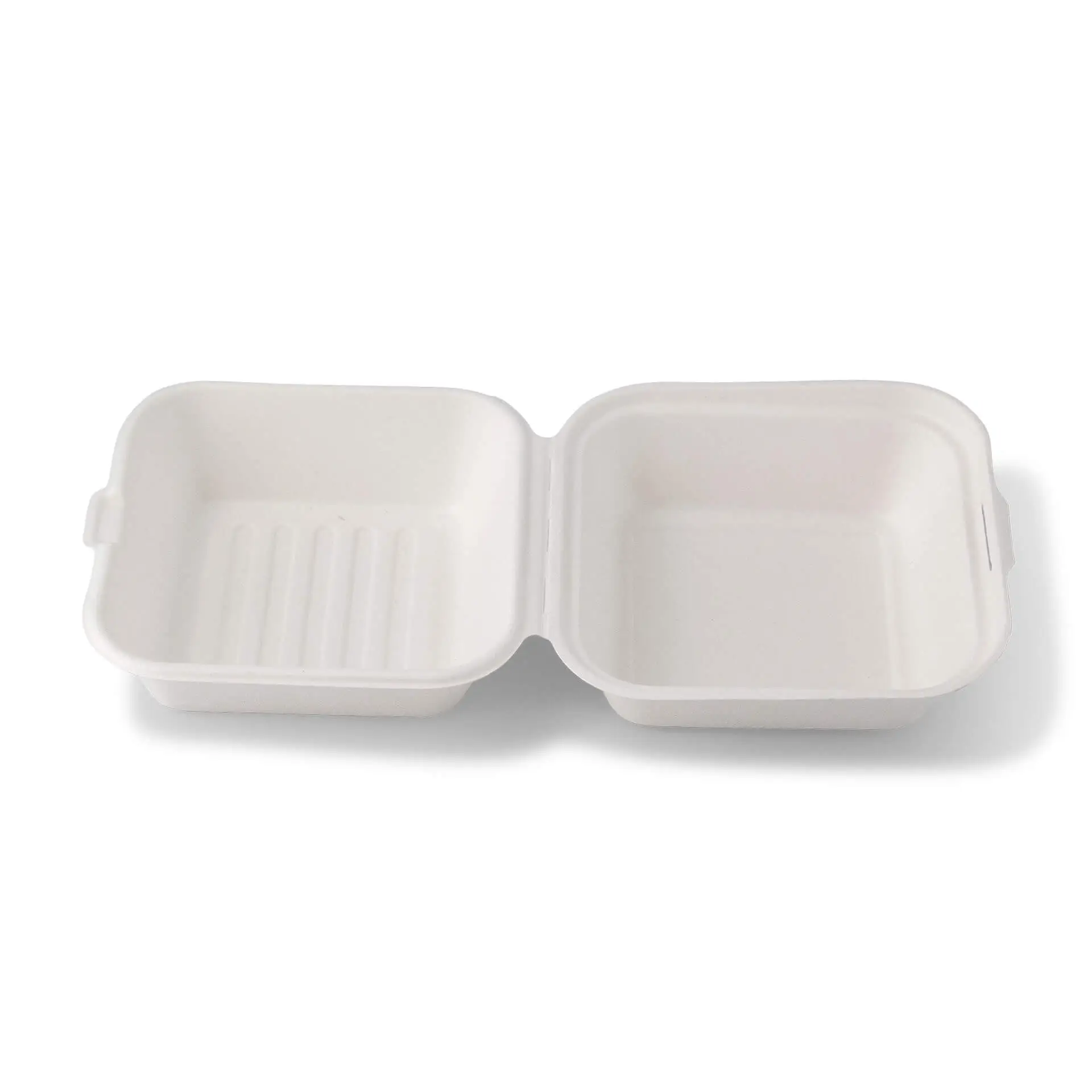 Sugarcane-burger boxes 15 x 15 x 8 cm, square Sugarcane-burger boxes 15 x 15 x 8 cm, square
