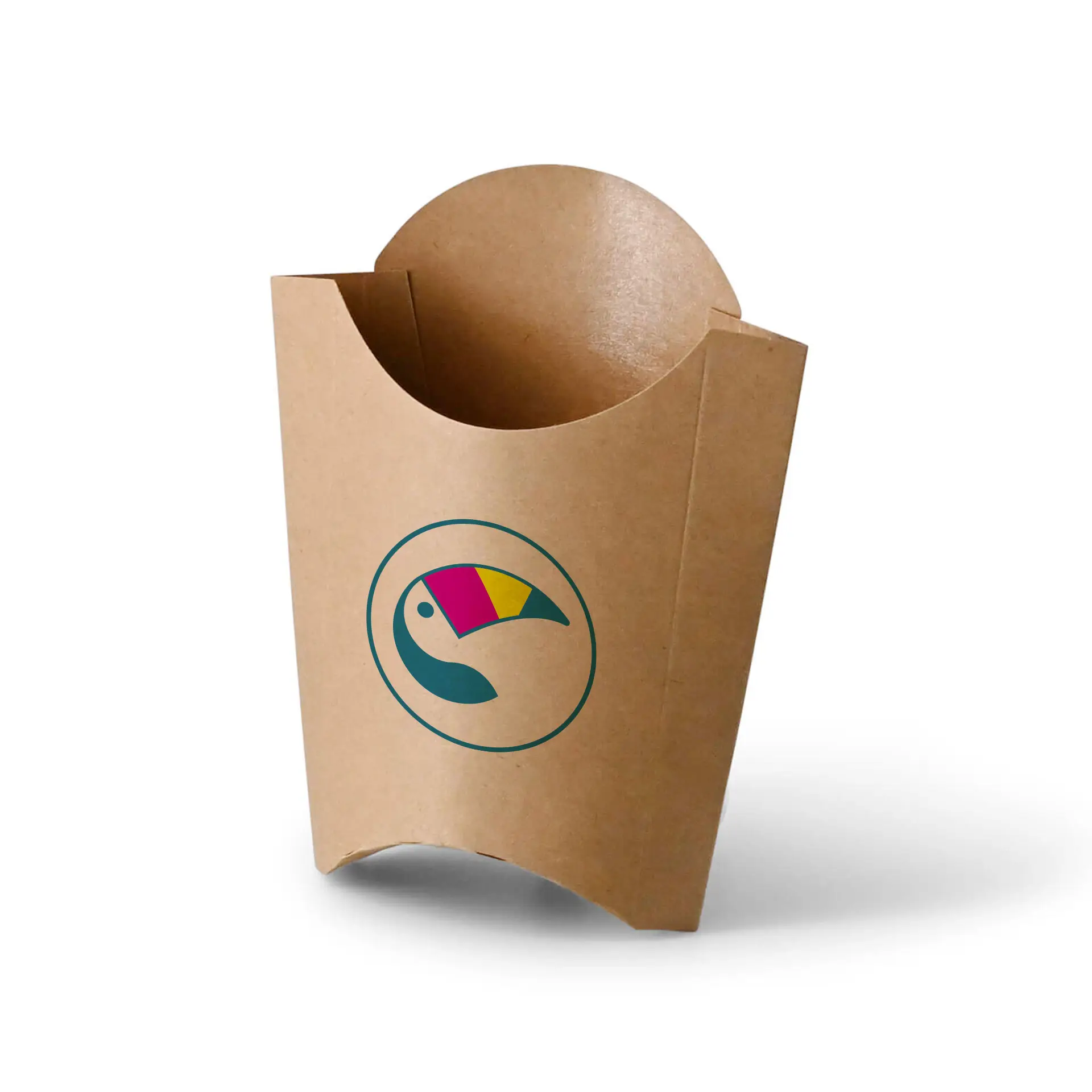 Custom printed fries scoops, 8.5 x 5 x 12 cm, PE-coated