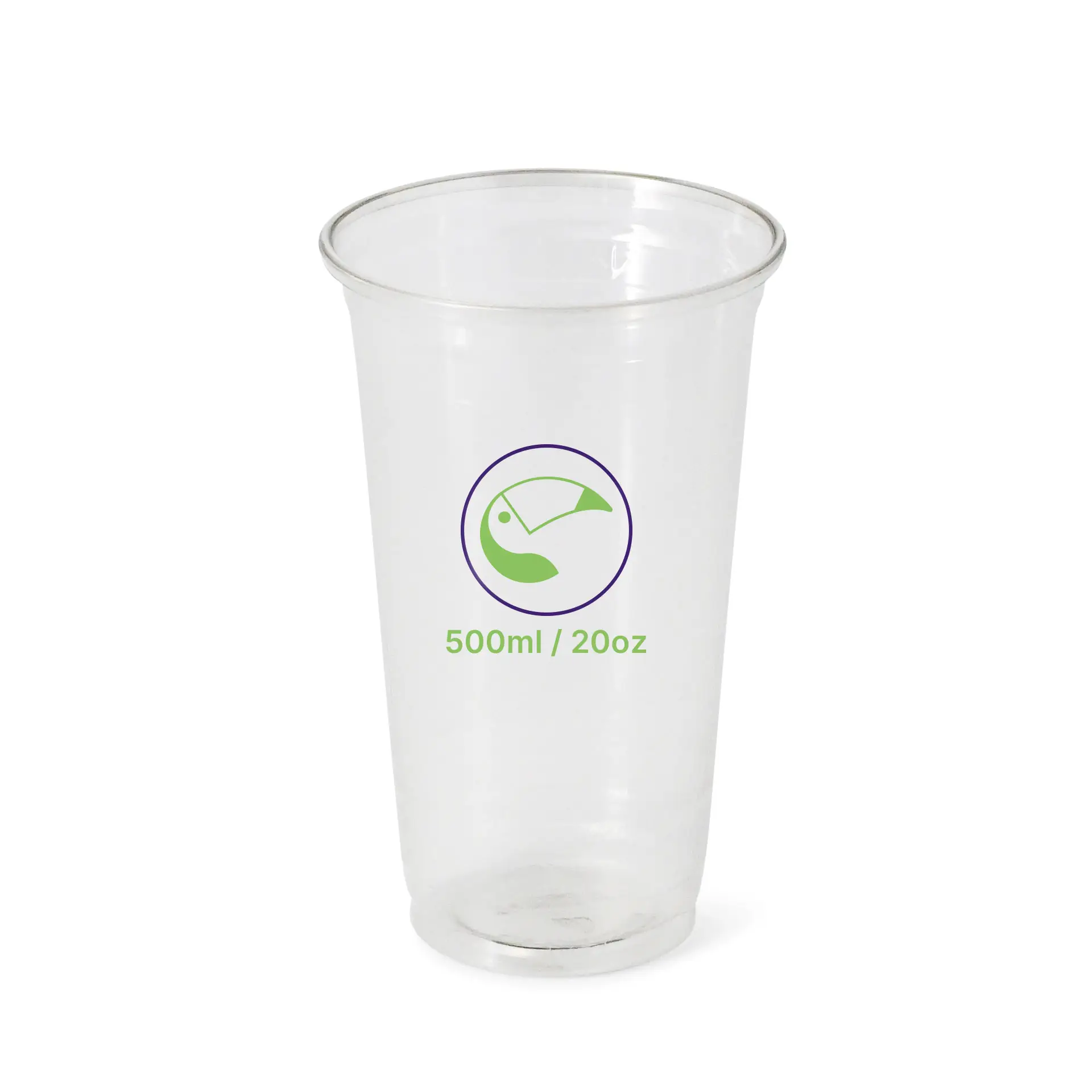 20 oz rPET custom printed cups, clear