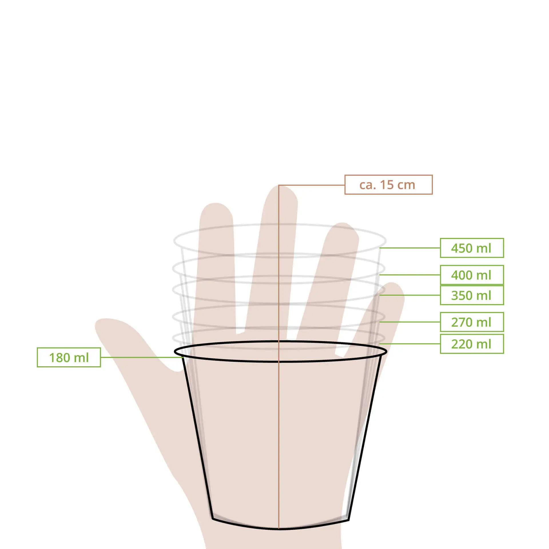 4 oz, max. 6 oz Paper Ice Cream Cups XS, Ø 92 mm, white