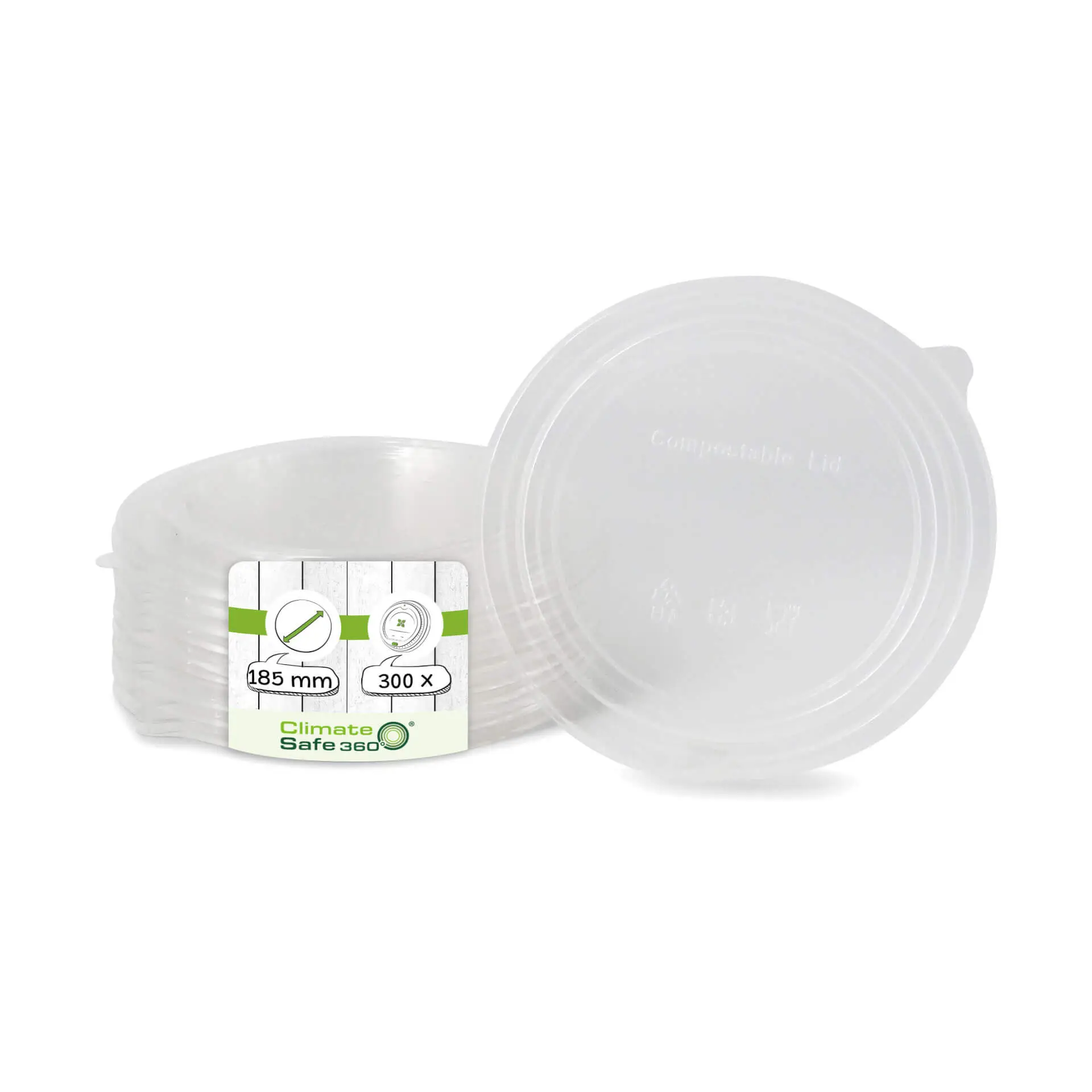 Cup lids PLA Ø 185 mm, clear