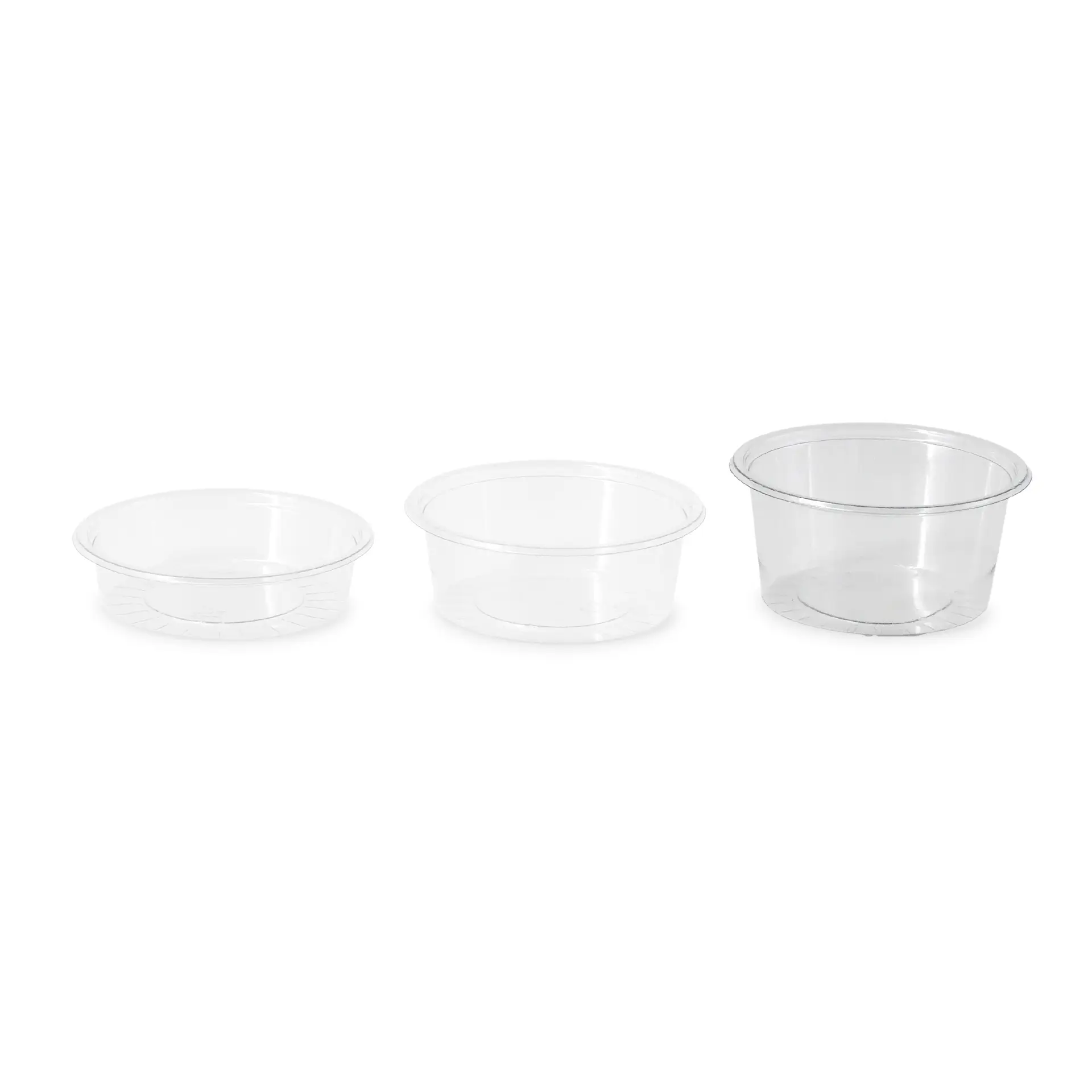 100 ml / 3.5 oz rPET sauce pots, Ø 75 mm, clear 100 ml / 3.5 oz rPET sauce pots, Ø 75 mm, clear
