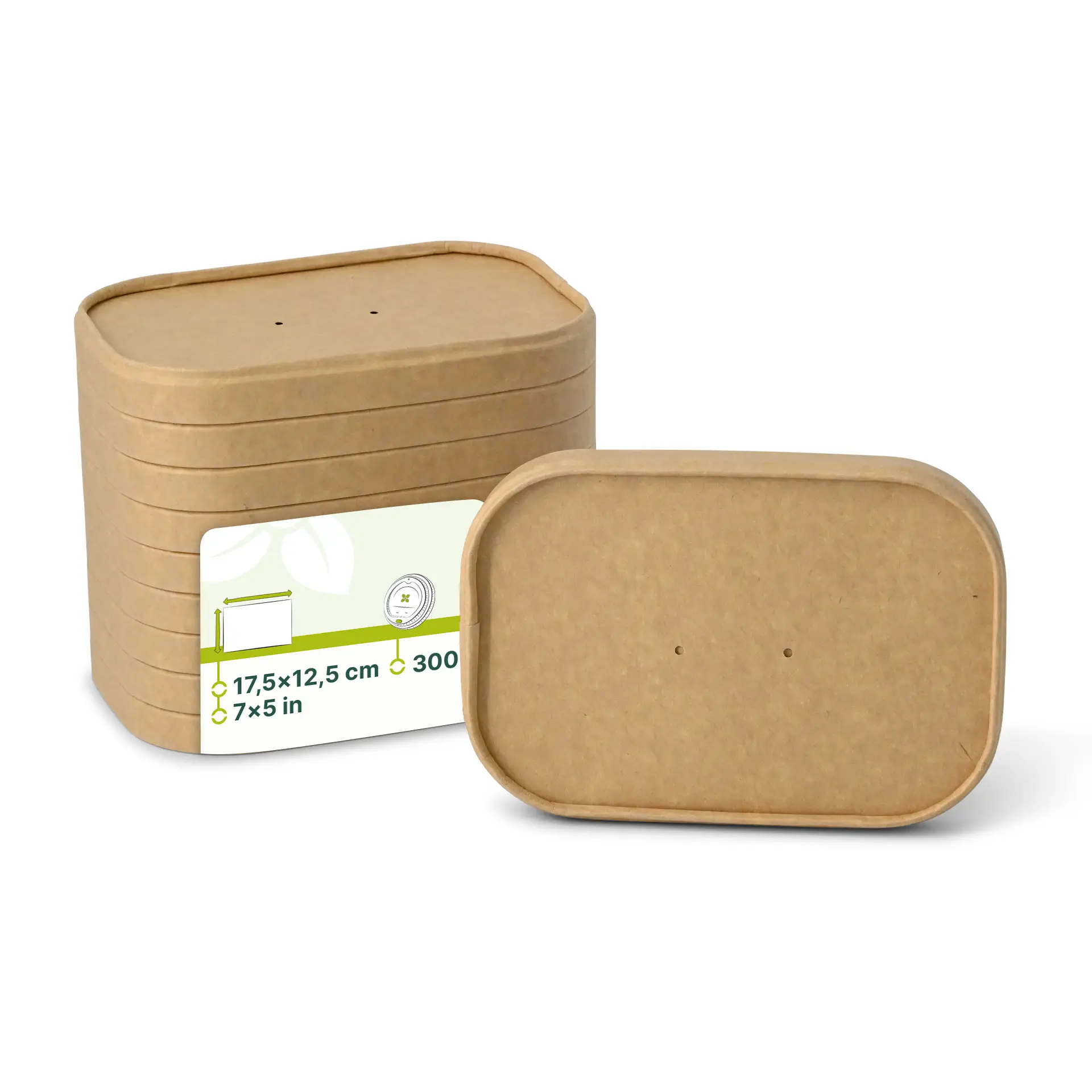 Cardboard lids 17,5 x 12,5 cm, brown, rectangular Cardboard lids 17,5 x 12,5 cm, brown, rectangular