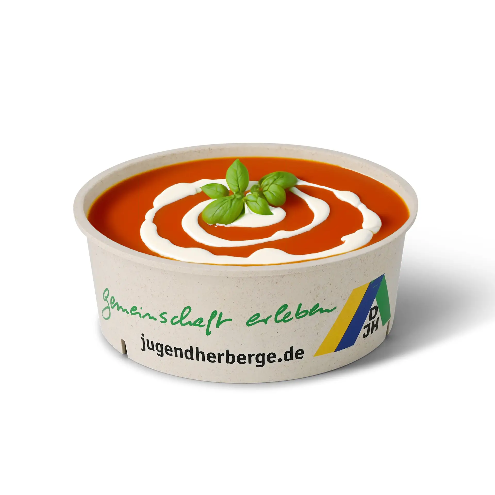 Reusable bowl printed, 1000 ml, cream-white