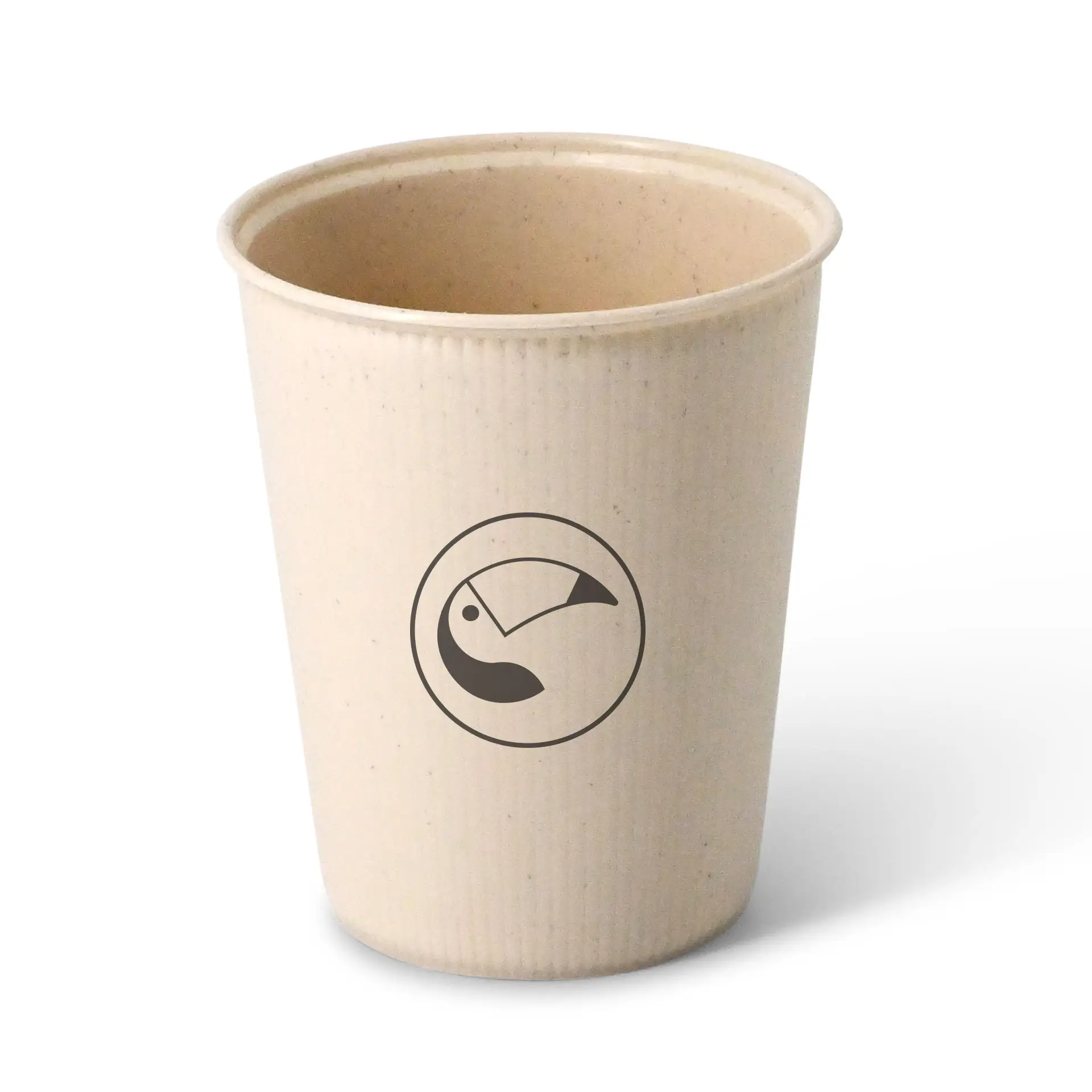 Reusable cup printed, ripple design, 250 ml / 10 oz, Ø 80 mm