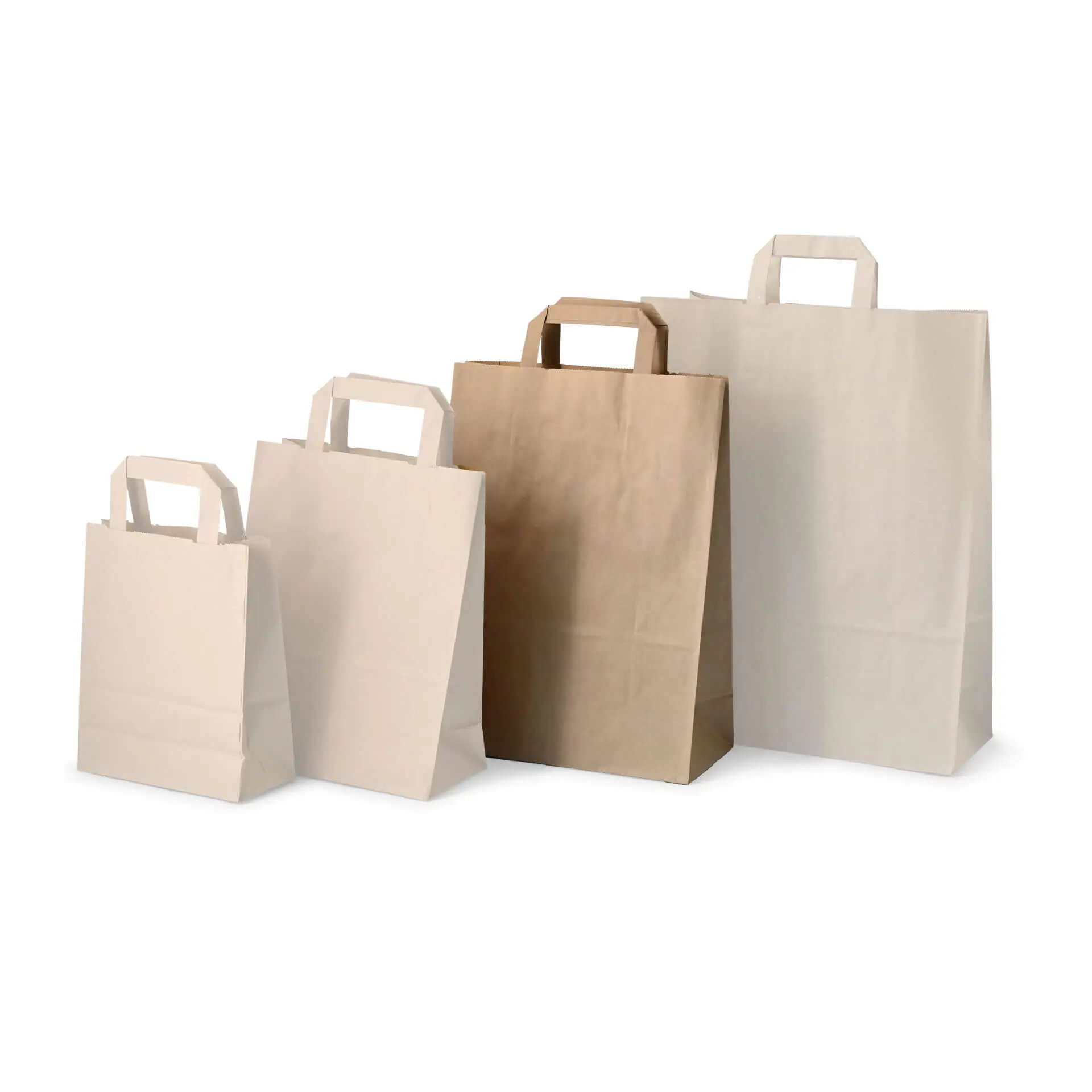 Recycling paper-carrier bags L, 26 x 12 x 35 cm, kraft