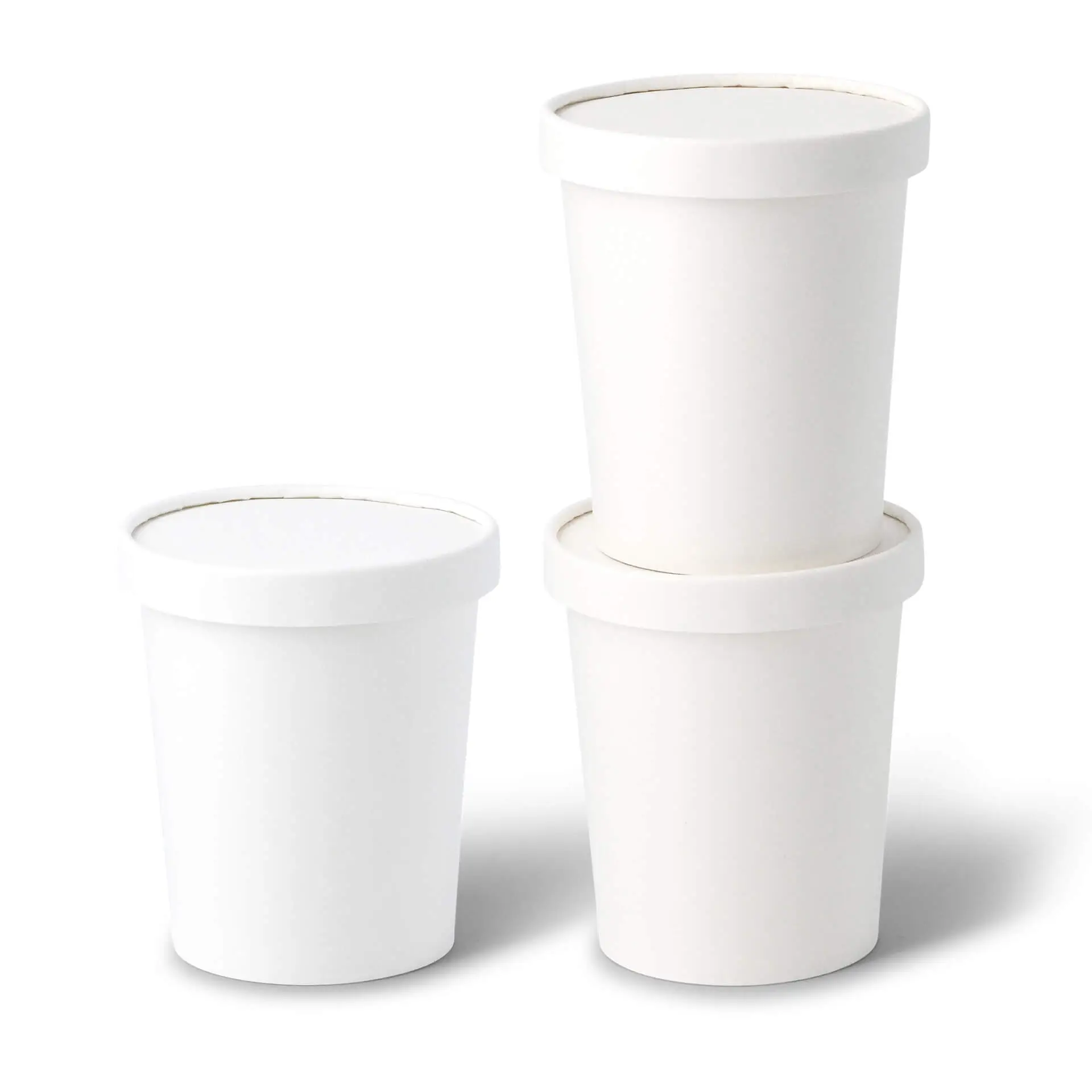 16 oz Paper Ice Cream Cups XXL, Ø 92 mm, white