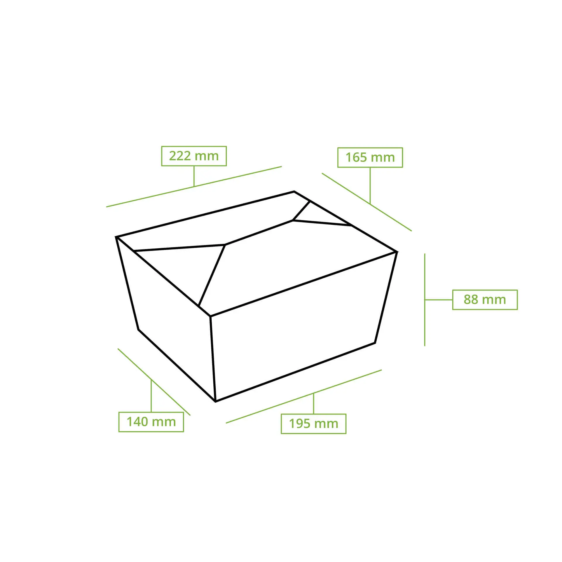 Take-away boxes made of cardboard 2500 ml, brown Take-away boxes made of cardboard 2500 ml, brown