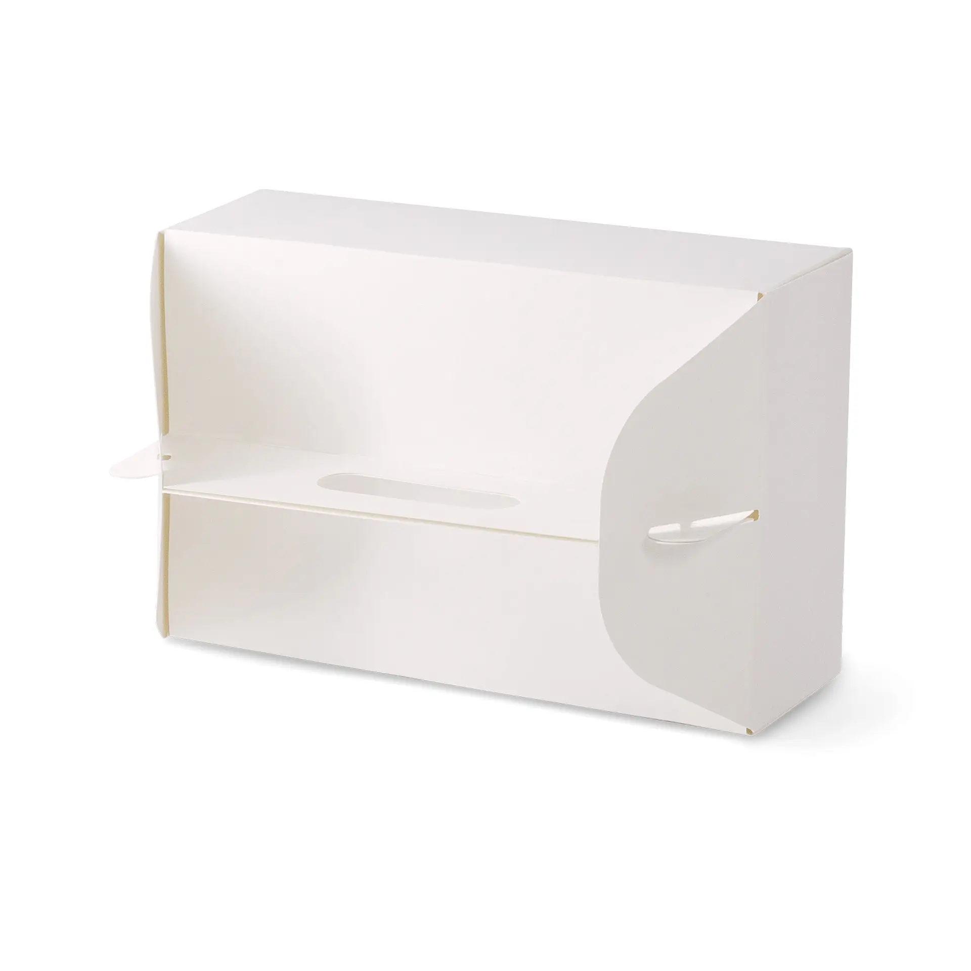 Cardboard-pastry boxes with handle L, 26 x 17 x 9 cm, white, foldable