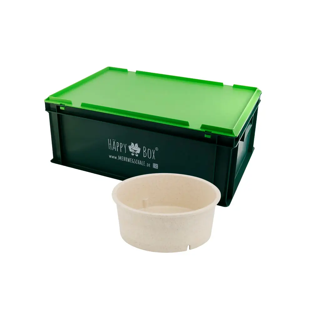 | 2 FOR 1 | Second-hand-set Reusable Bowls merways Bowl 650 ml, Cashew / creame white