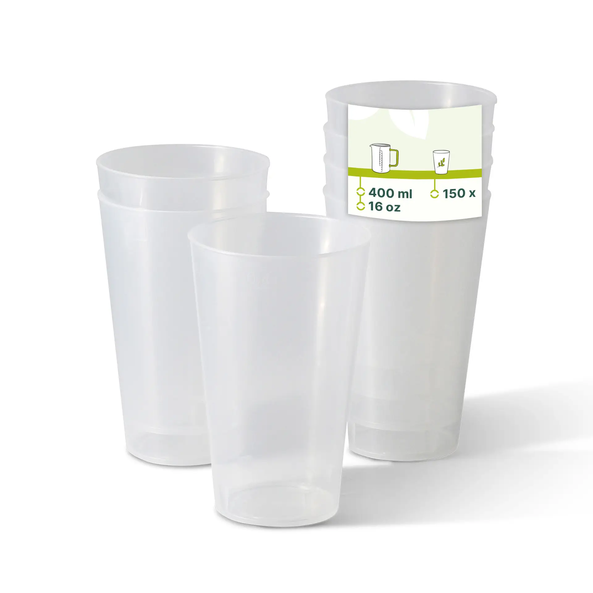 14 oz, Reusable cup, Ø 85 mm, PP, transparent 14 oz, Reusable cup, Ø 85 mm, PP, transparent