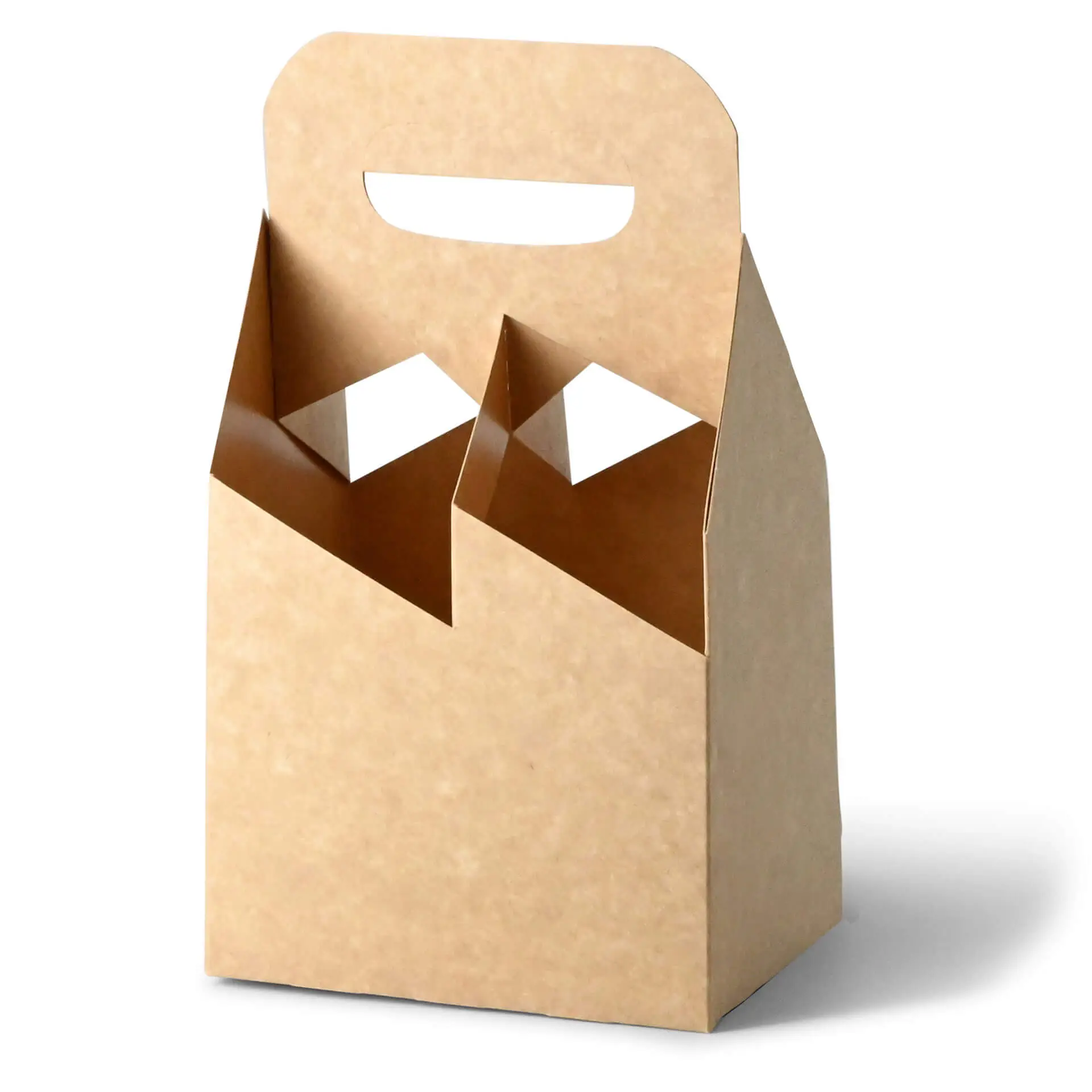 Bottle carrier (4-pack) made of cardboard, foldable
