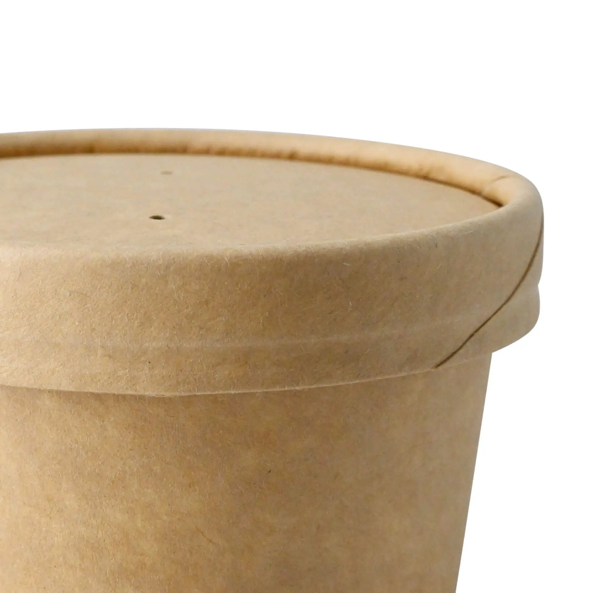 Cardboard-membrane lids (eco-friendly coating) Ø 90 mm, brown