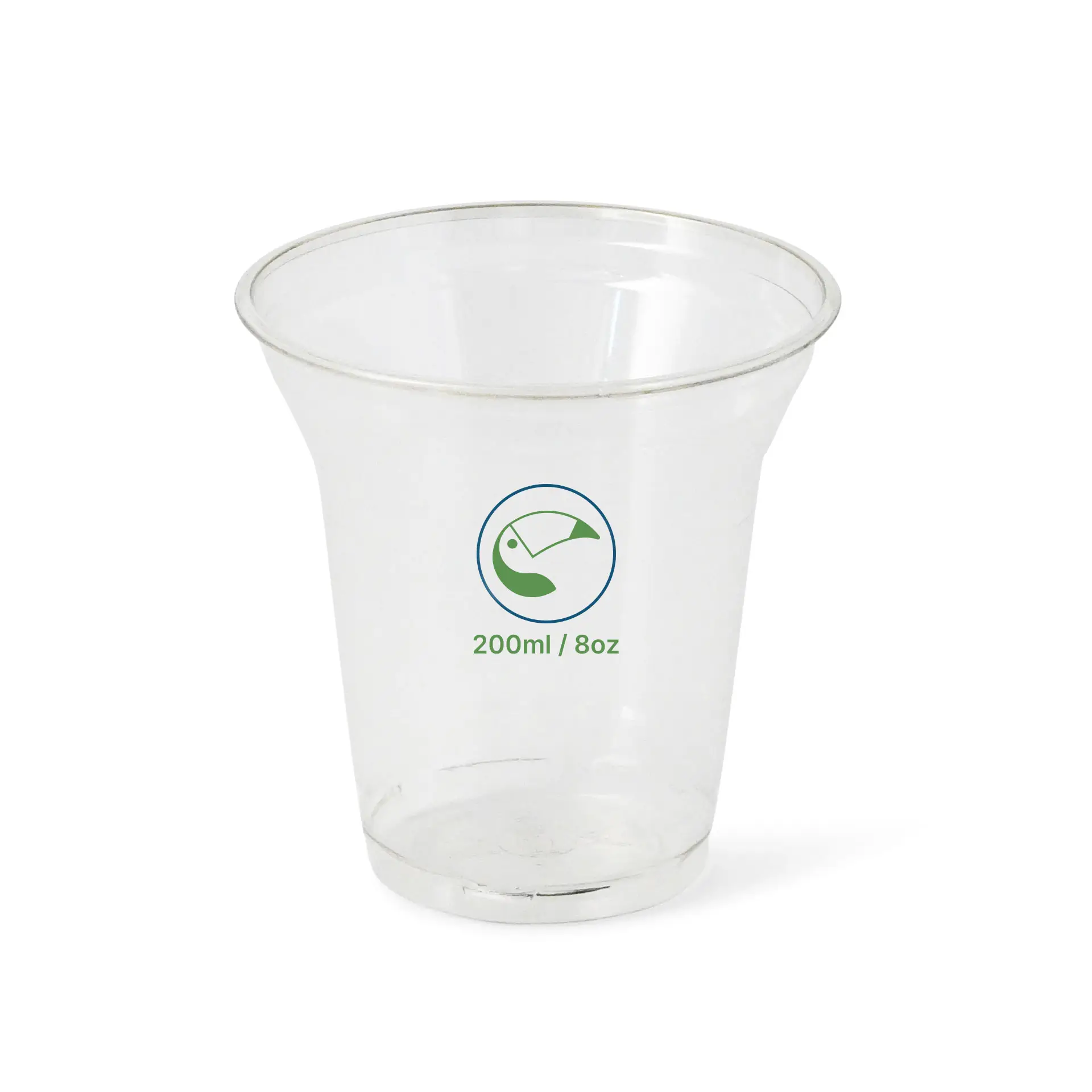 8 oz rPET custom printed cups, clear